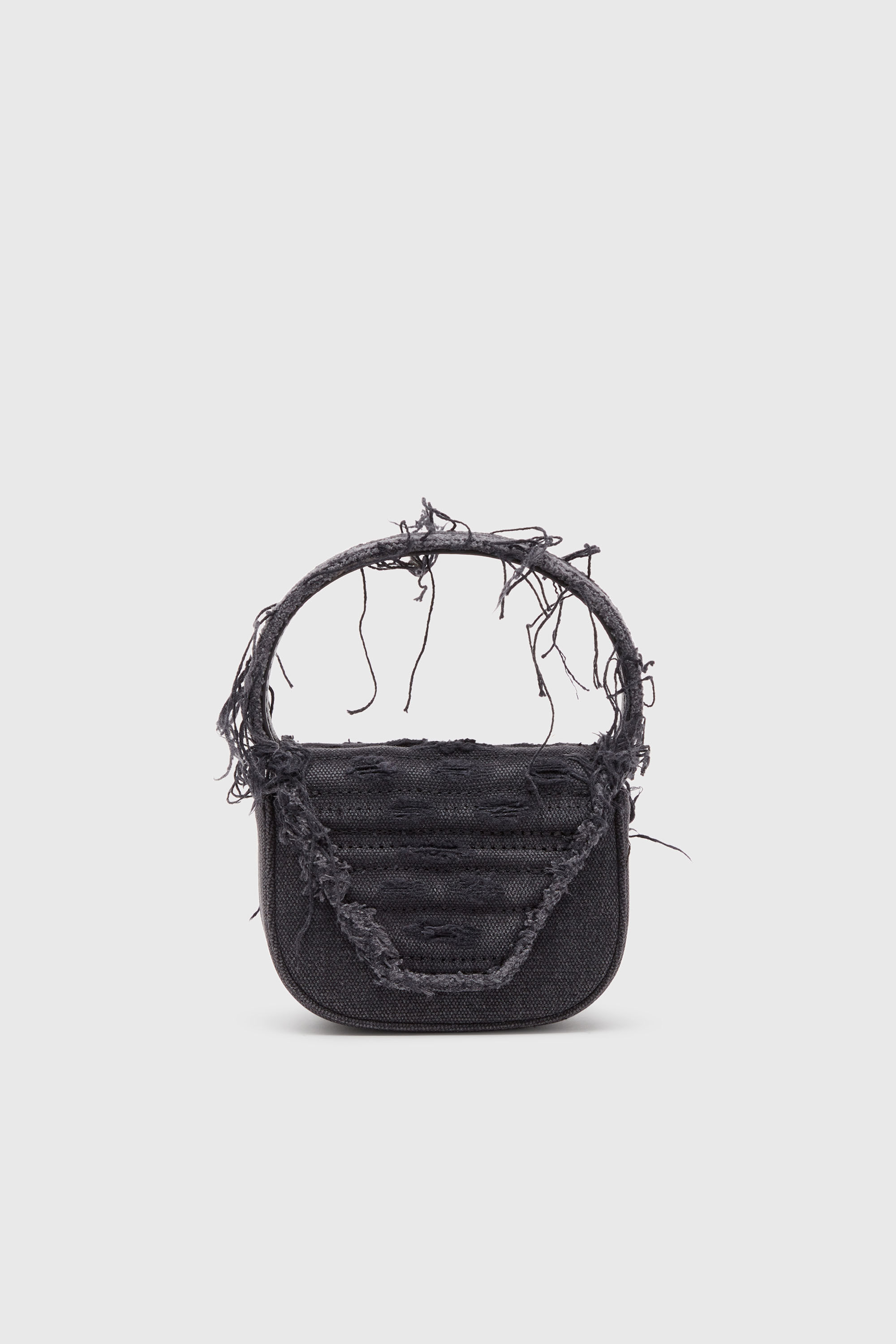 Diesel - 1DR XS, 1DR XS-Minibolso ic&oacute;nico de lona y cuero Mujer in Negro - 3