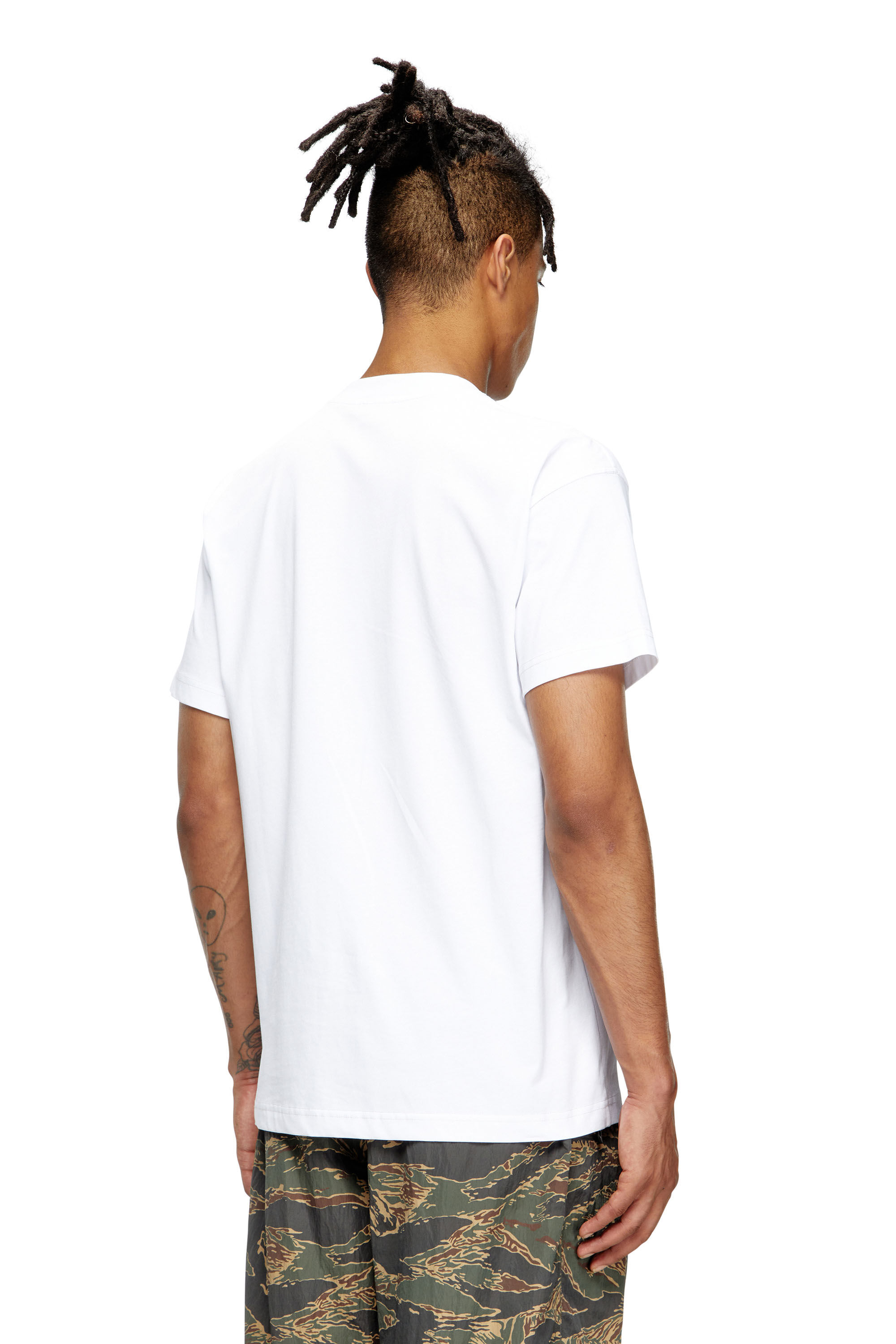 Diesel - T-NORM-T11, Camiseta con logotipo Oval D Hombre in Blanco - 4