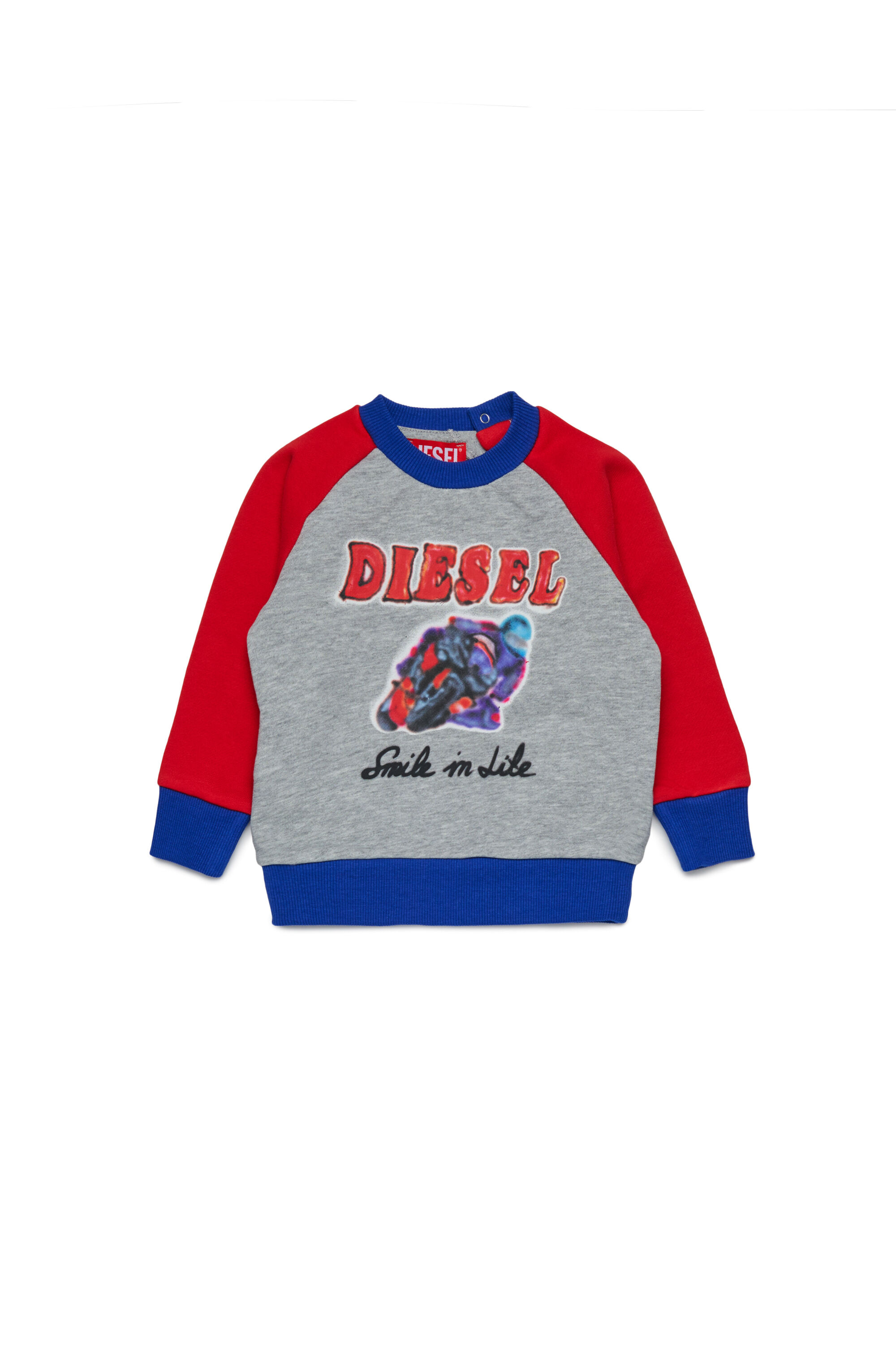 Diesel - SPOSBIB, Sudadera de algodón con estampado gráfico Hombre in Multicolor - 1