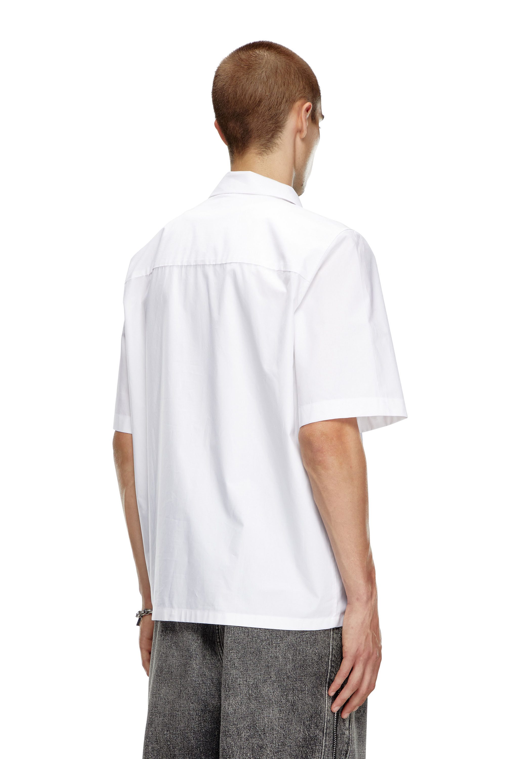 Diesel - S-MAC-C, Hombre Camisa de bolos con logotipo bordado in Blanco - Image 4