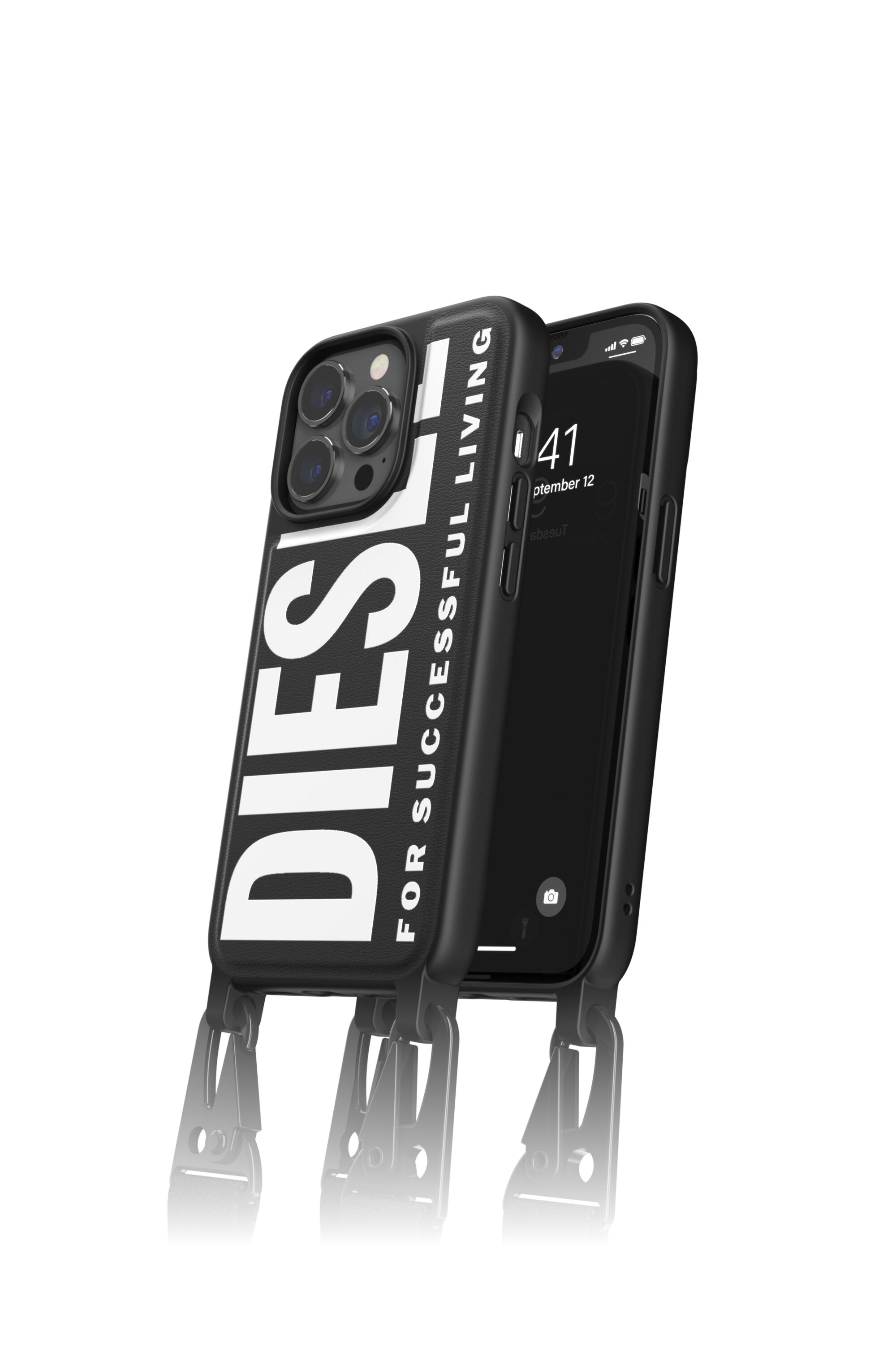 Diesel - 47169 NECKLACE CASE, Funda colgante por iPhone 13/13 Pro Unisex in Negro - 1