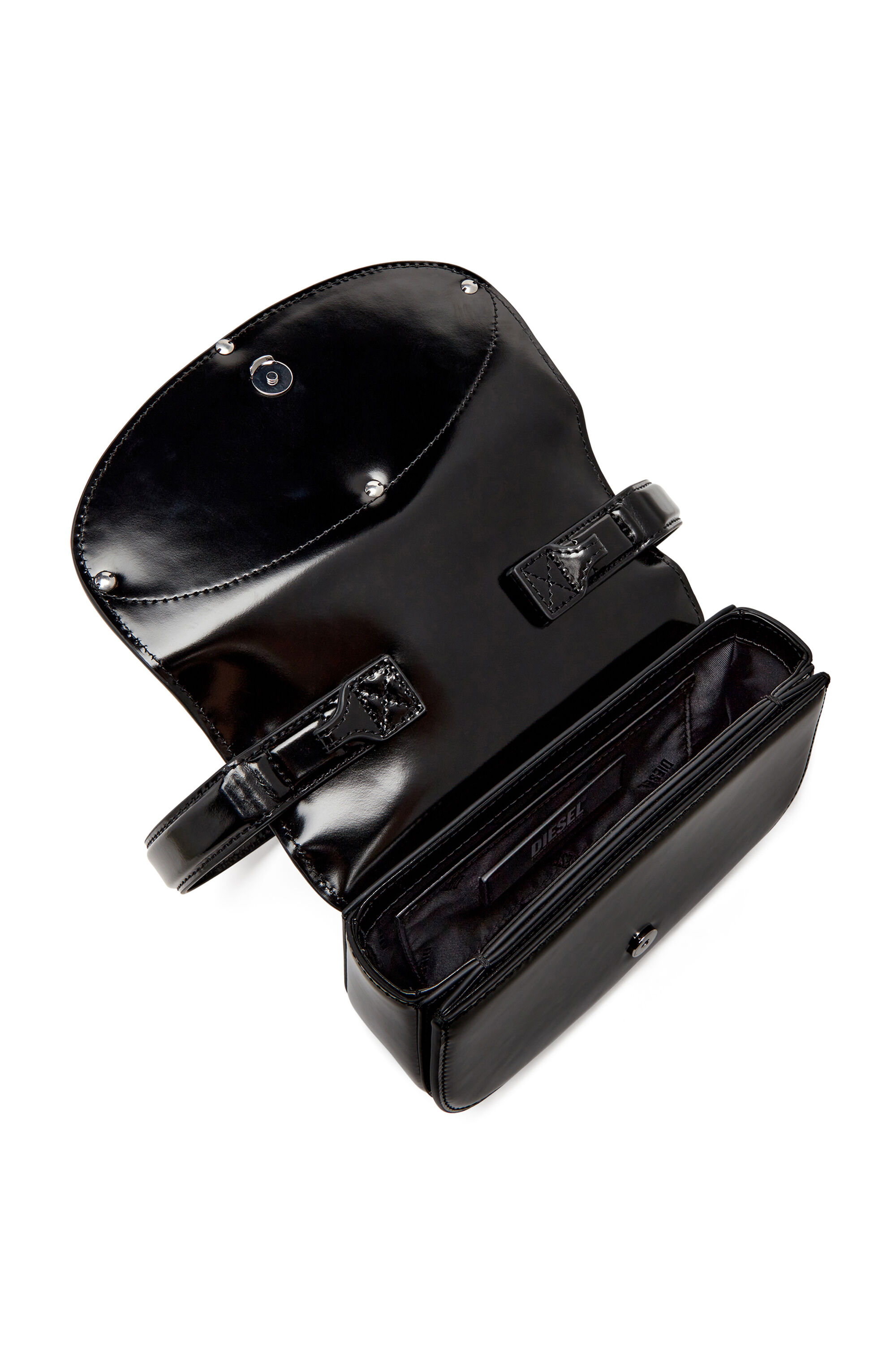 Diesel - 1DR, 1DR-Bolso de hombro icónico de cuero espejado Mujer in Negro - 5