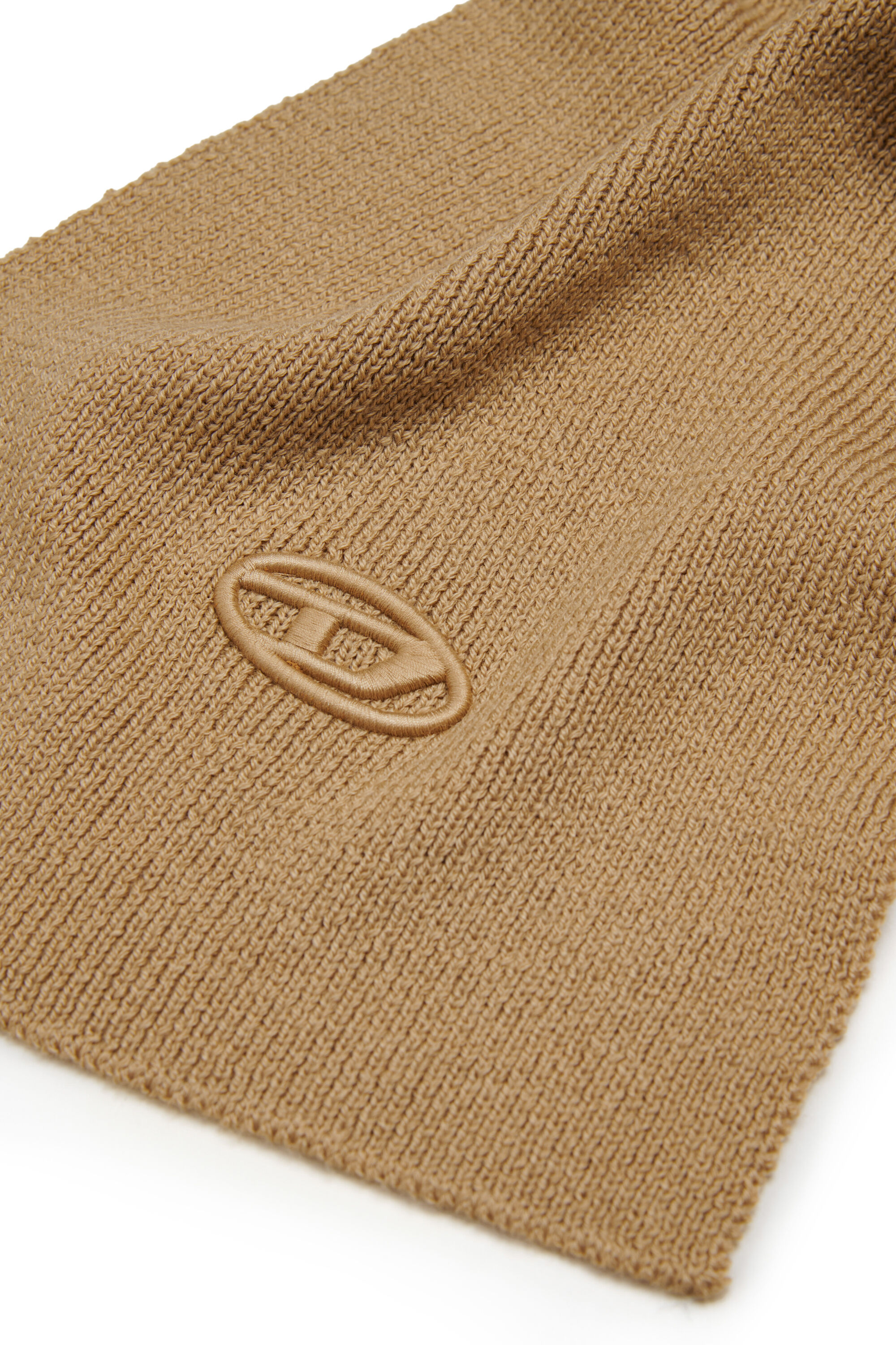 Diesel - RKCODERSCARF, Bufanda de mezcla de lana con logo Unisex in Marrón - 3