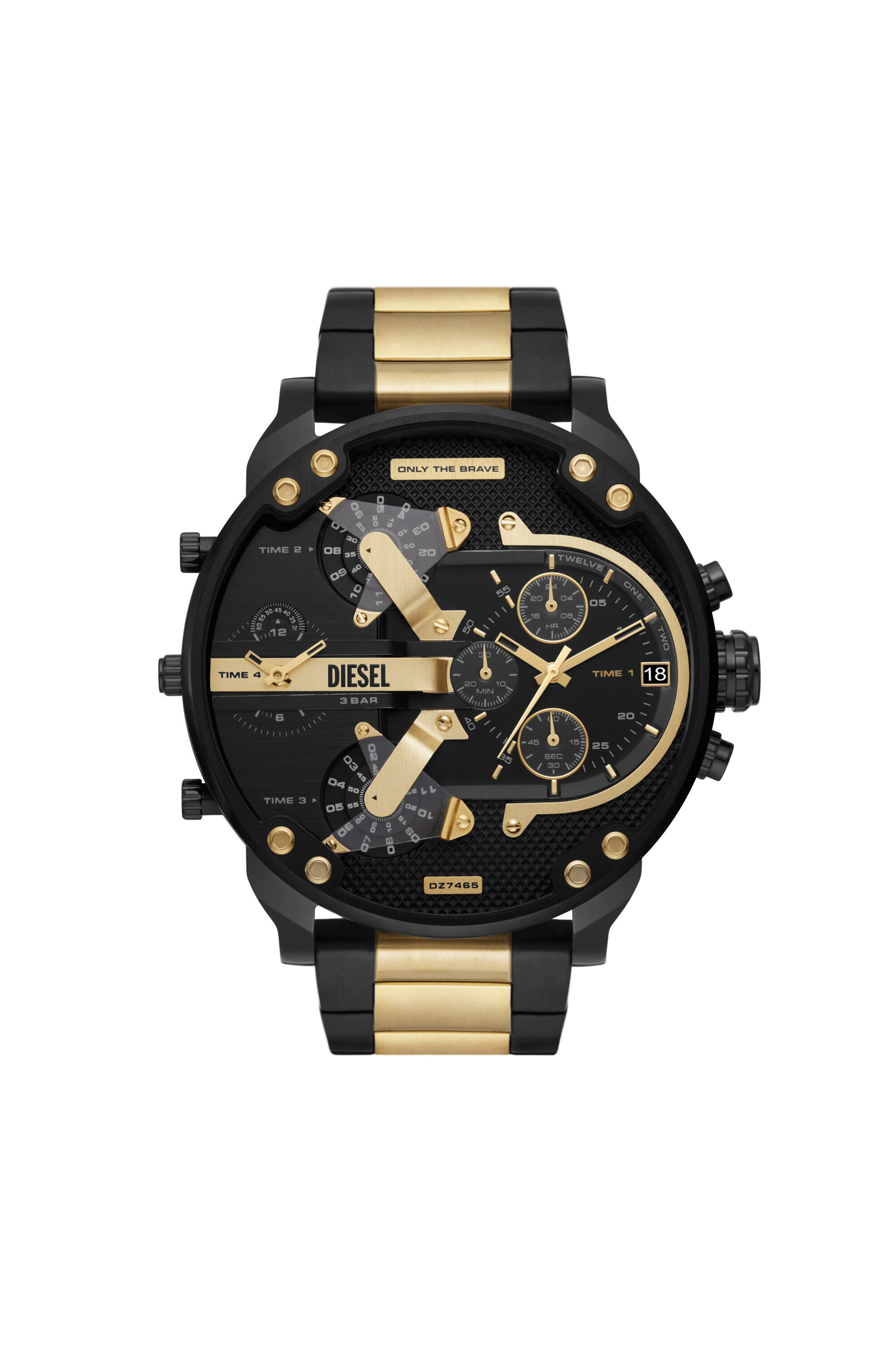 DZ7465 Hombre Reloj Mr. Daddy 2.0 con cron grafo en acero Diesel