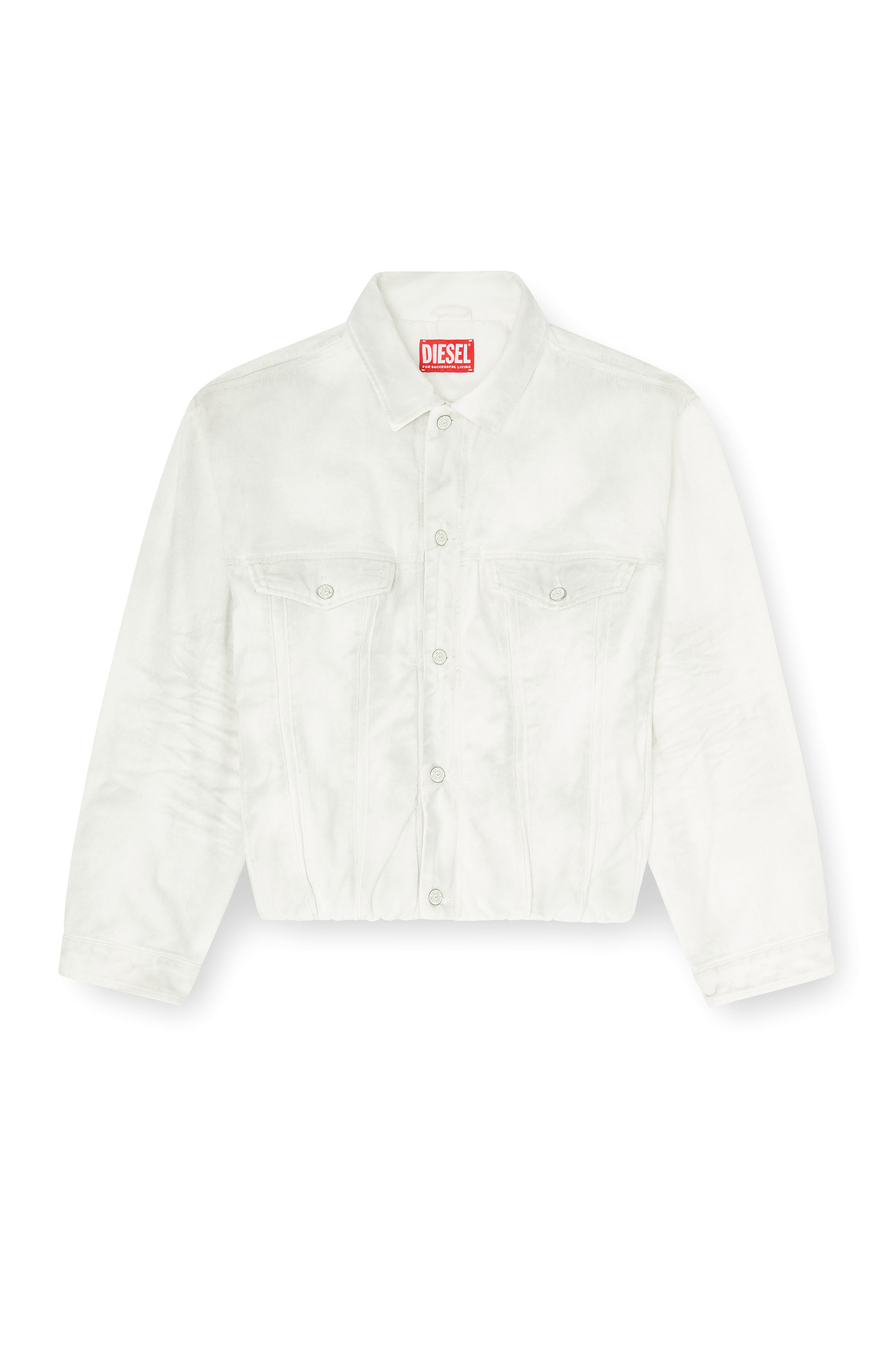 Diesel - D-MORVI-FSJ1, Chaqueta vaquera el&aacute;stica Hombre in Blanco - 2