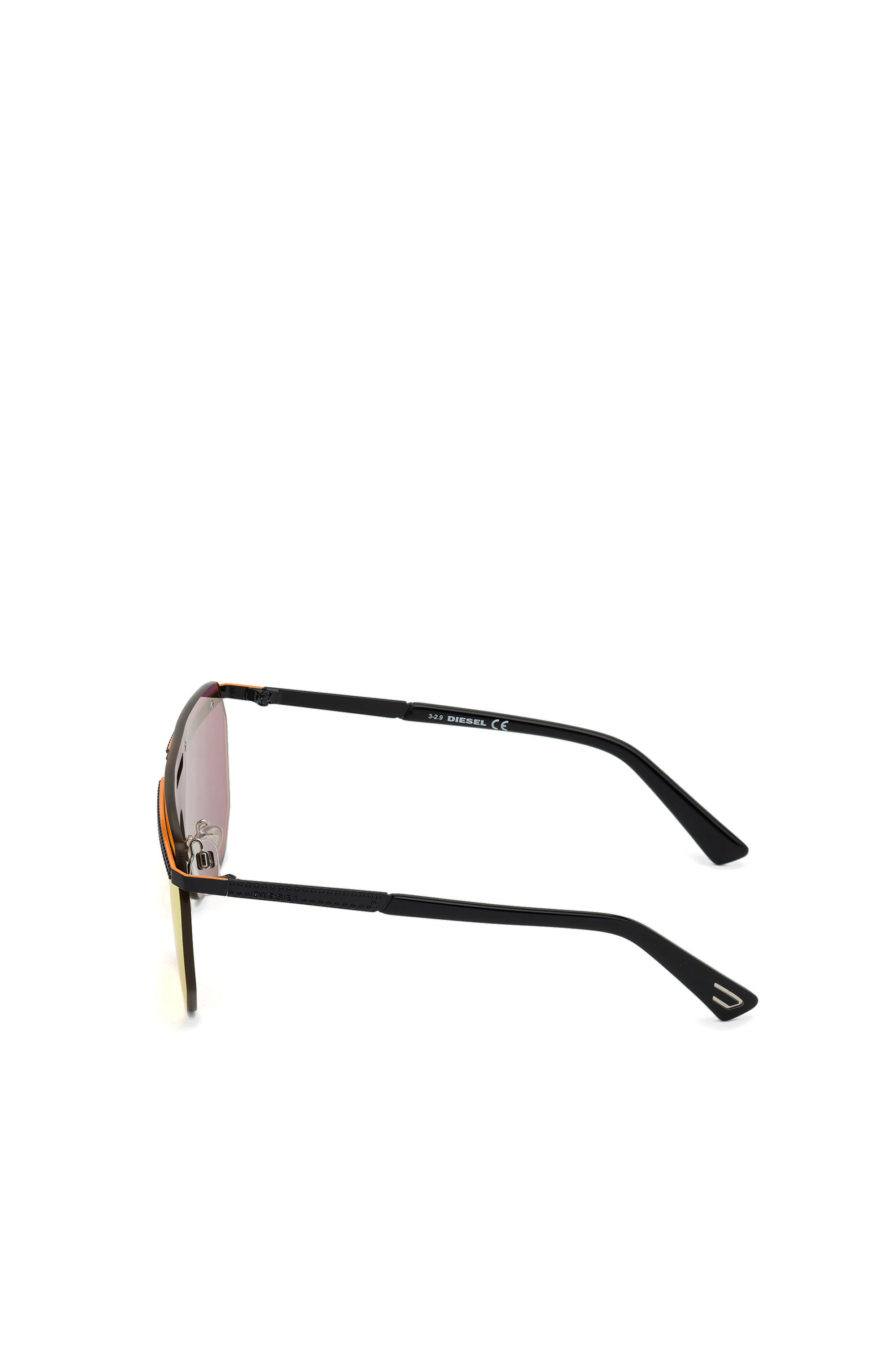 Diesel - DL0259, Gafas envolventes unisex con cristales de nailon con un corte geométrico Unisex in Naranja - 4