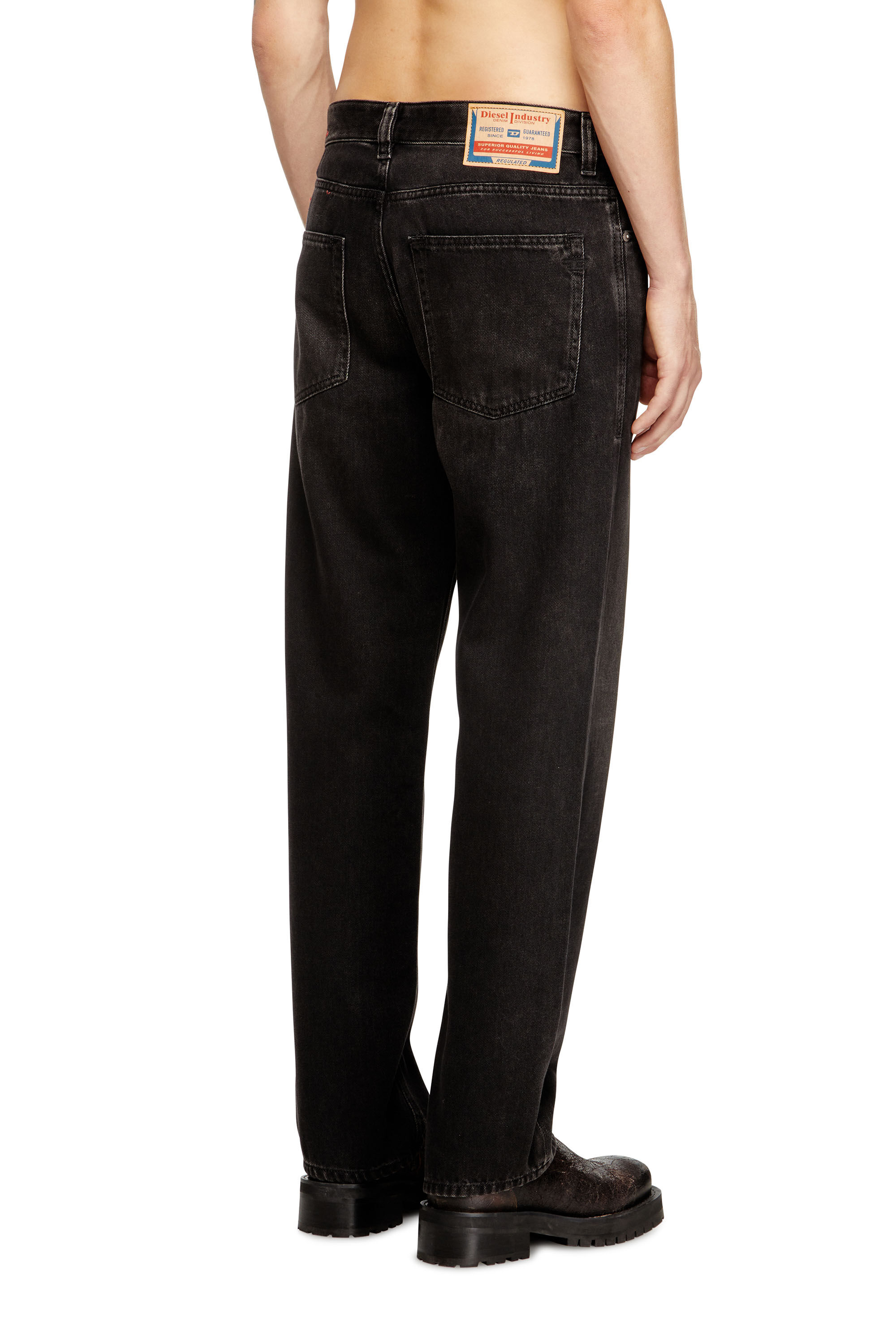 Diesel - Regular Jeans 2024 D-Macs 09J96 Hombre, Negro/Gris oscuro - 4