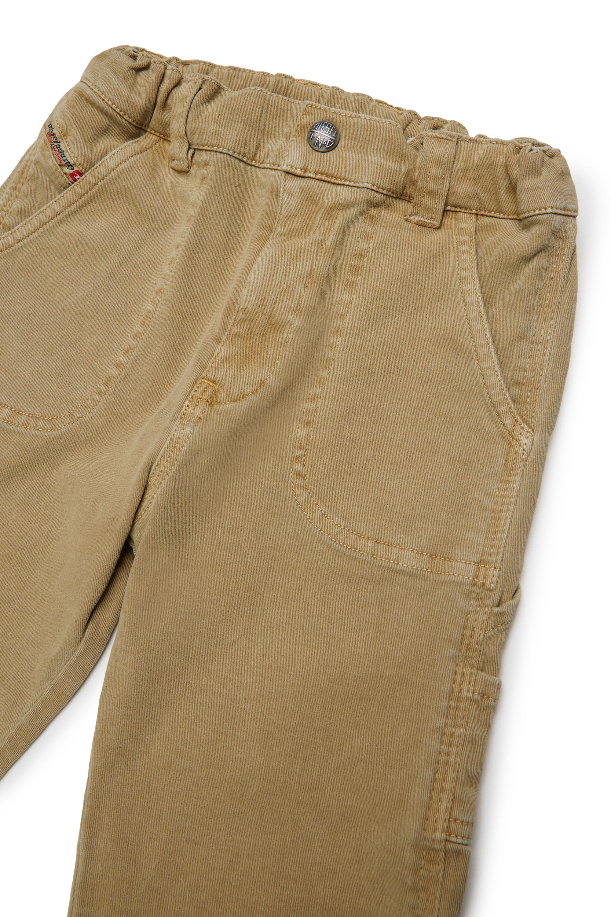 Diesel - PELINIB, Pantal&oacute;n estilo workwear en algod&oacute;n stretch Hombre in Marr&oacute;n - 3