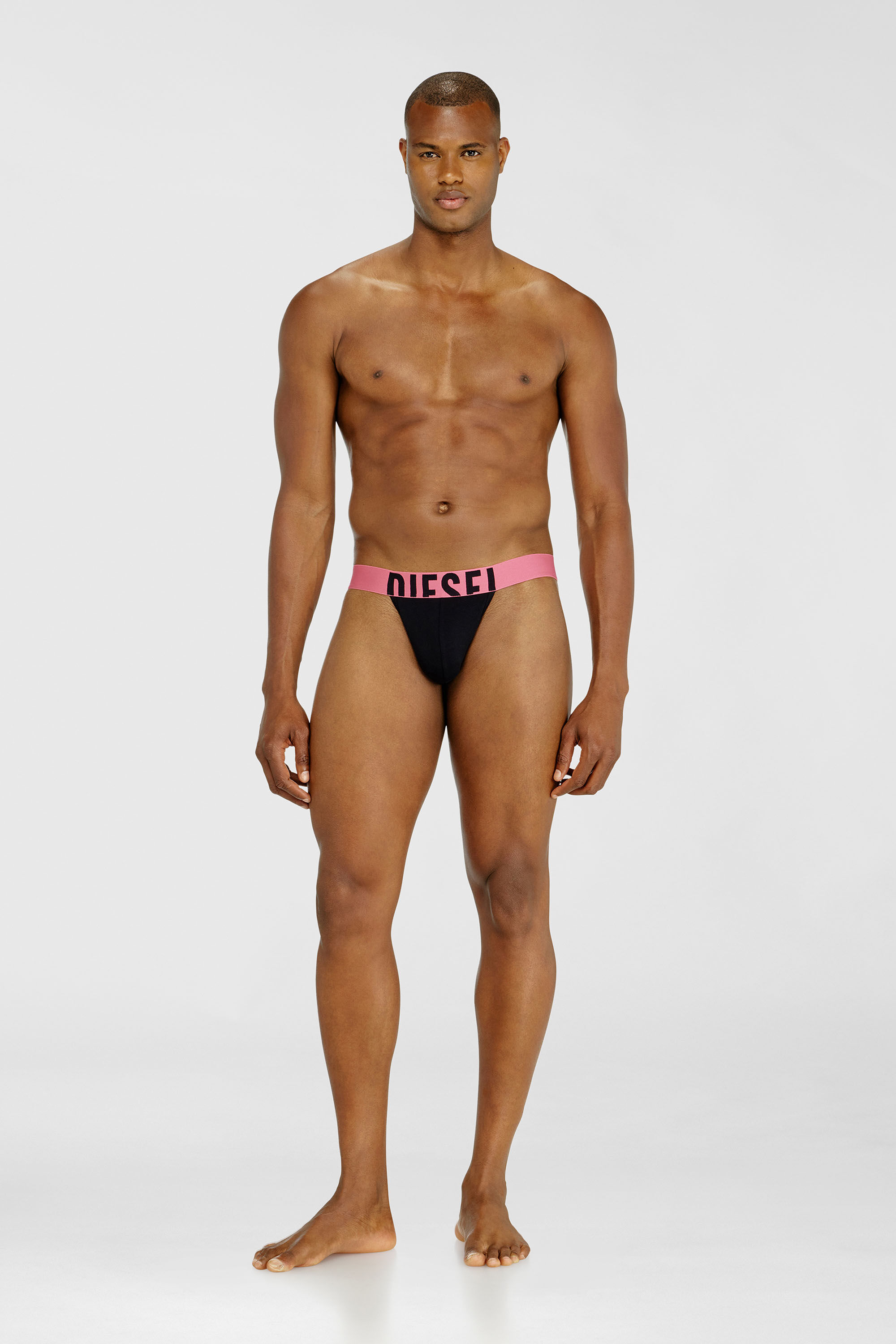 Diesel - FRITZ-D-POP-3PACK, Pack de tres tangas con cintura de logo llamativo Hombre in Negro - 2