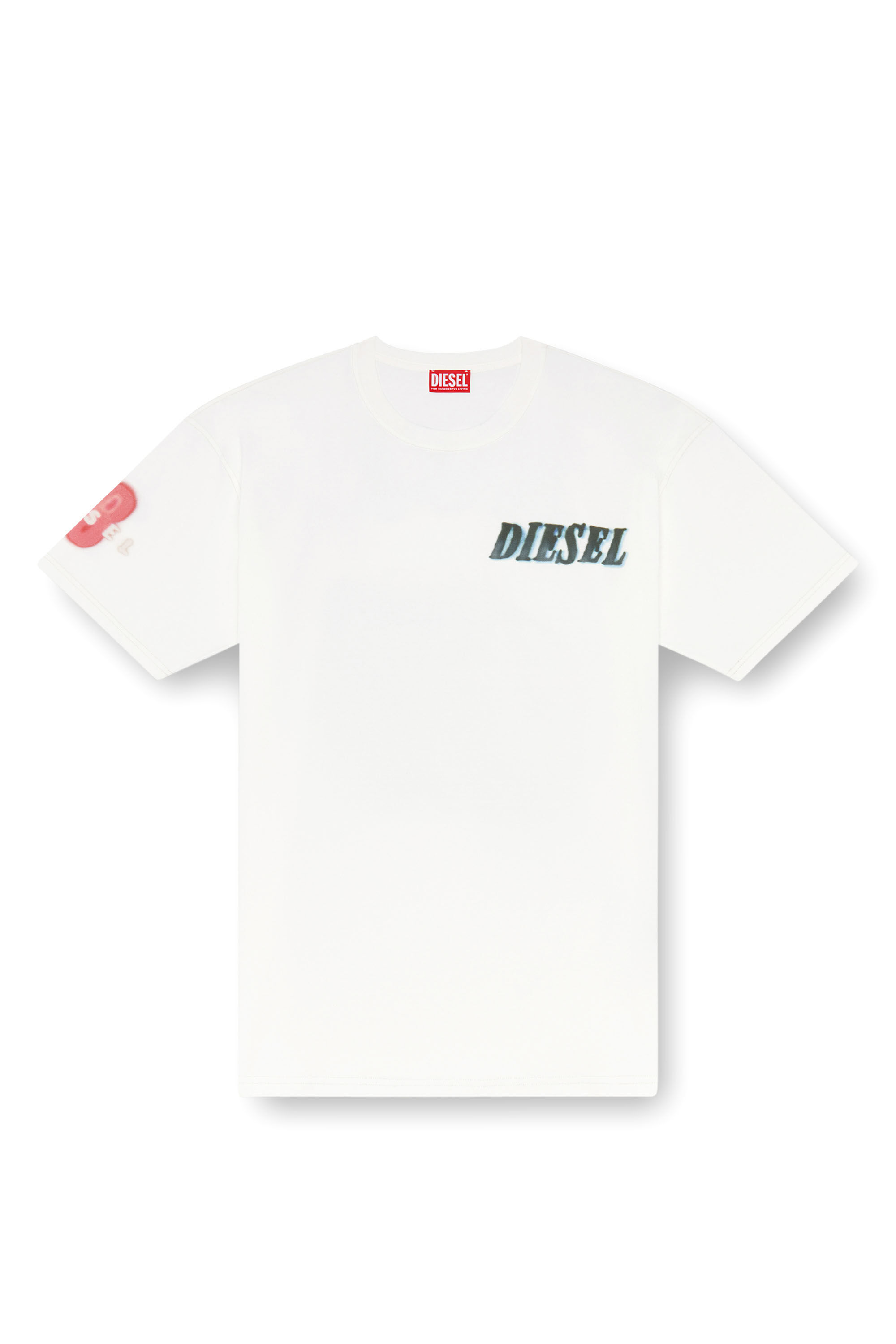 Diesel - T-BOXT-Q19, Hombre Camiseta con logotipo y estampado de neumático in Blanco - Image 2