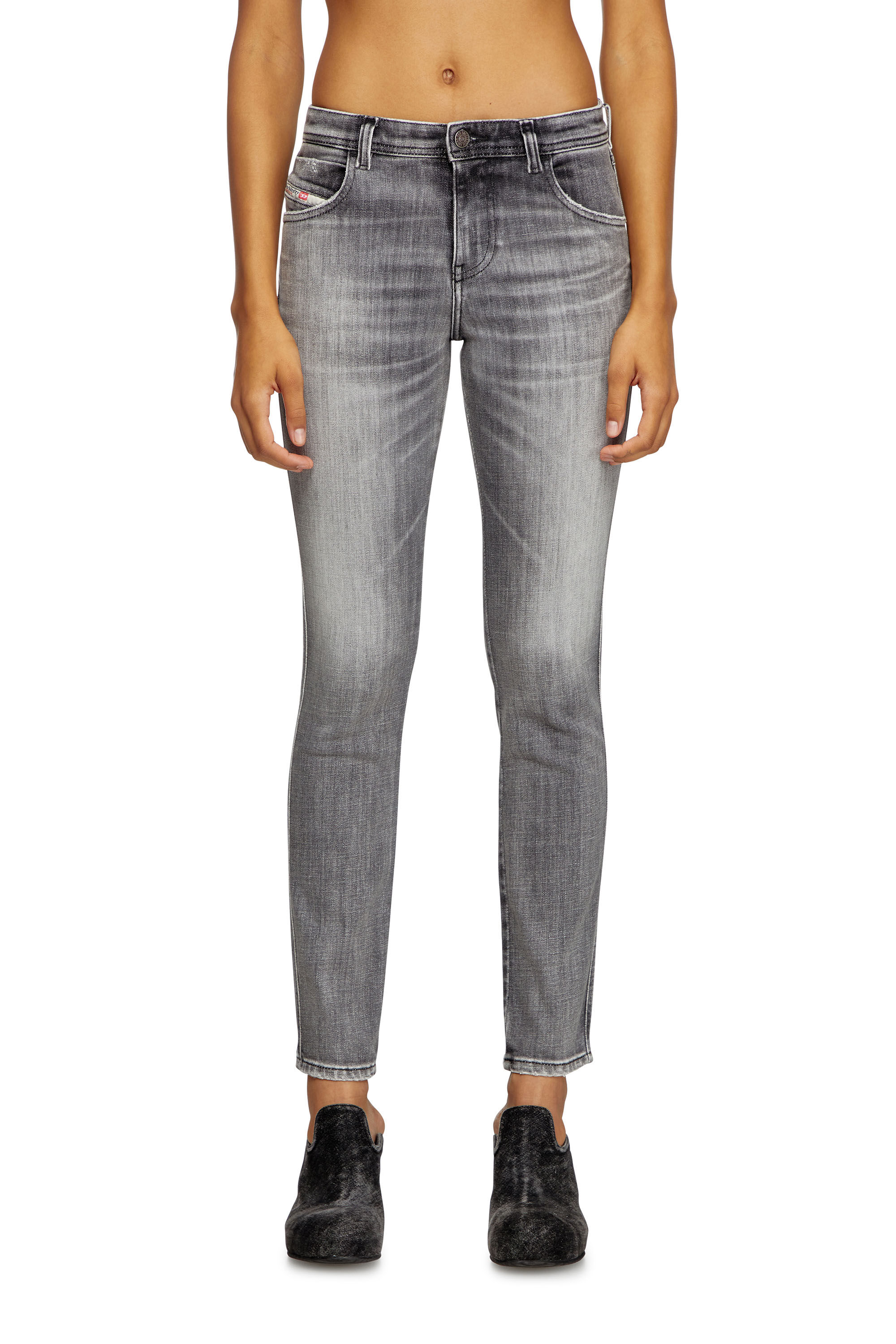 Diesel - Skinny Jeans 2015 Babhila 09J29 Mujer, Gris - 3