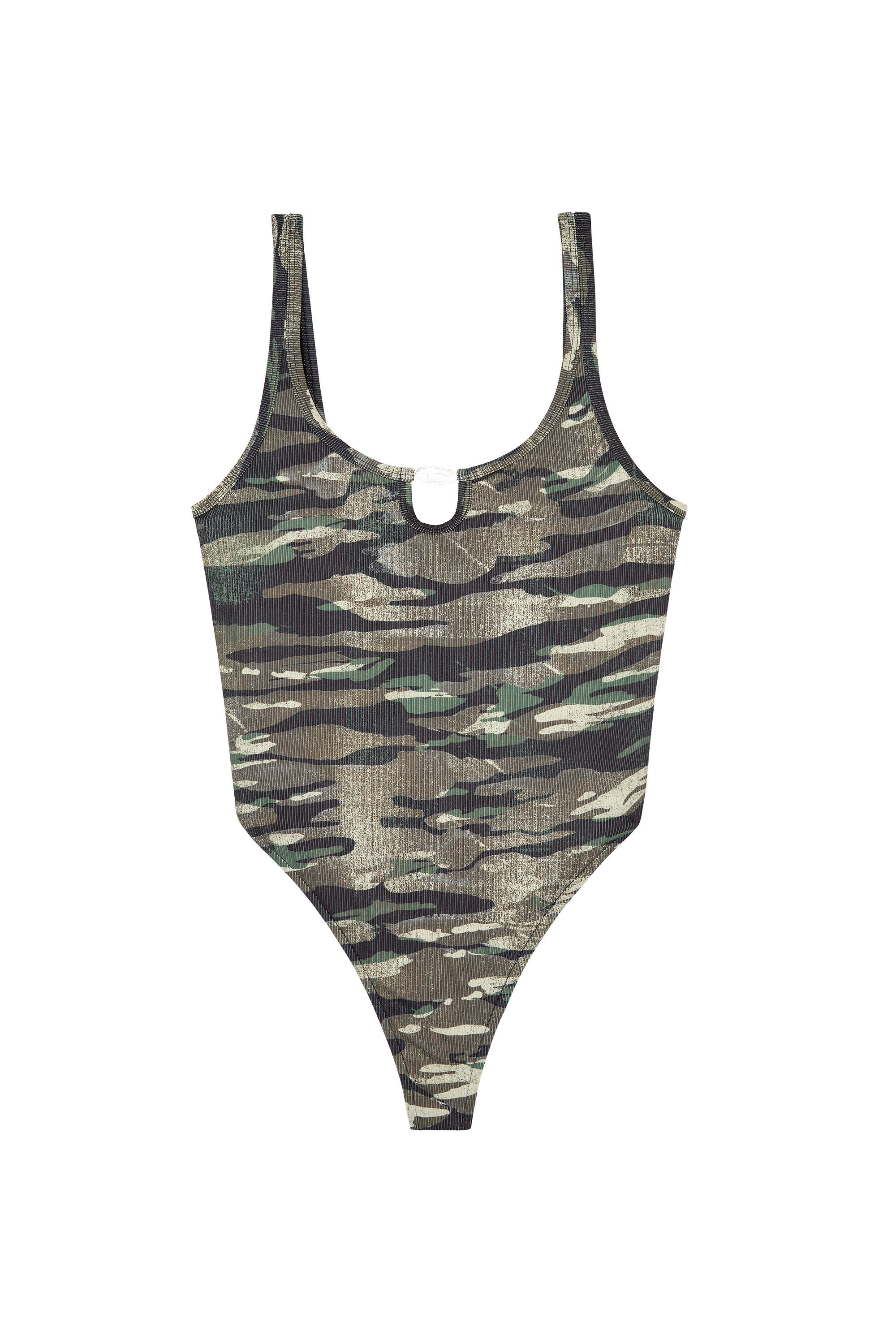 Banador en canale con estampado de camuflaje Mujer Verde Diesel