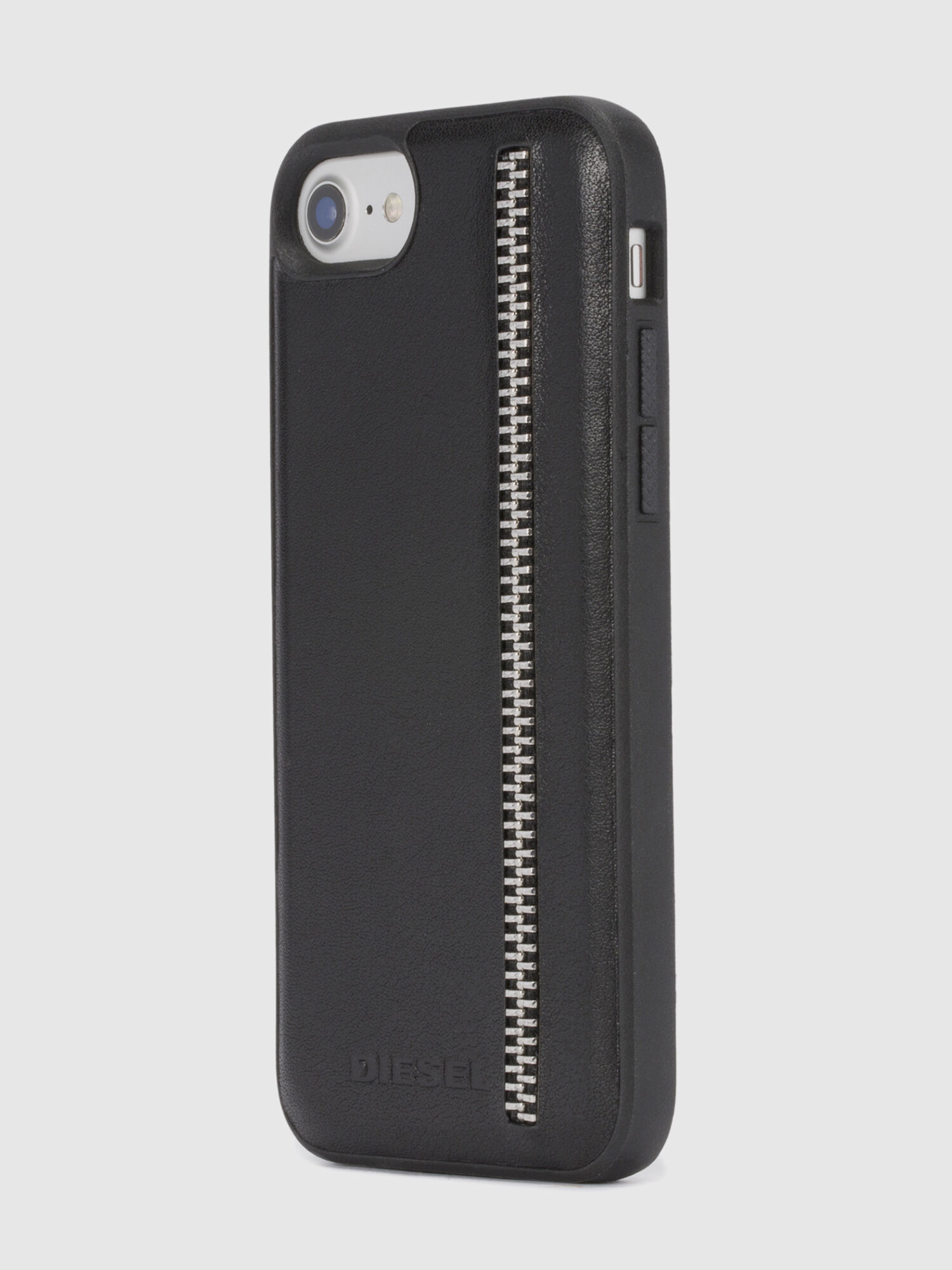 Diesel - ZIP BLACK LEATHER IPHONE 8 PLUS/7 PLUS/6s PLUS/6 PLUS CASE, Funda con cremallera para iPhone 8 Plus/7 Plus/6s Plus/6 Plus Unisex in Negro - 6