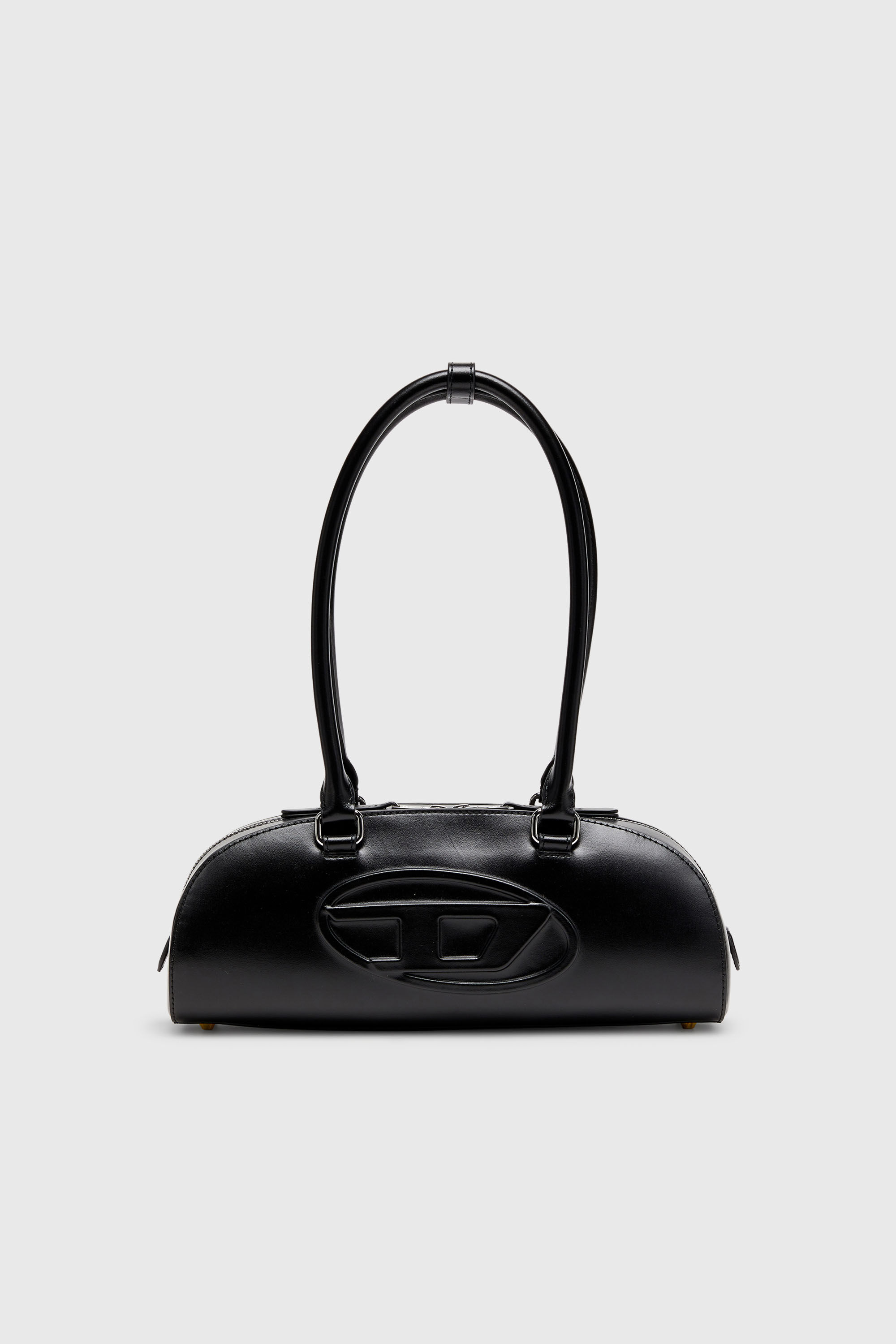Diesel - 1DR DOME SHOULDER EW, 1DR Dome - Bolso bowling alargado en piel Mujer in Negro - 1