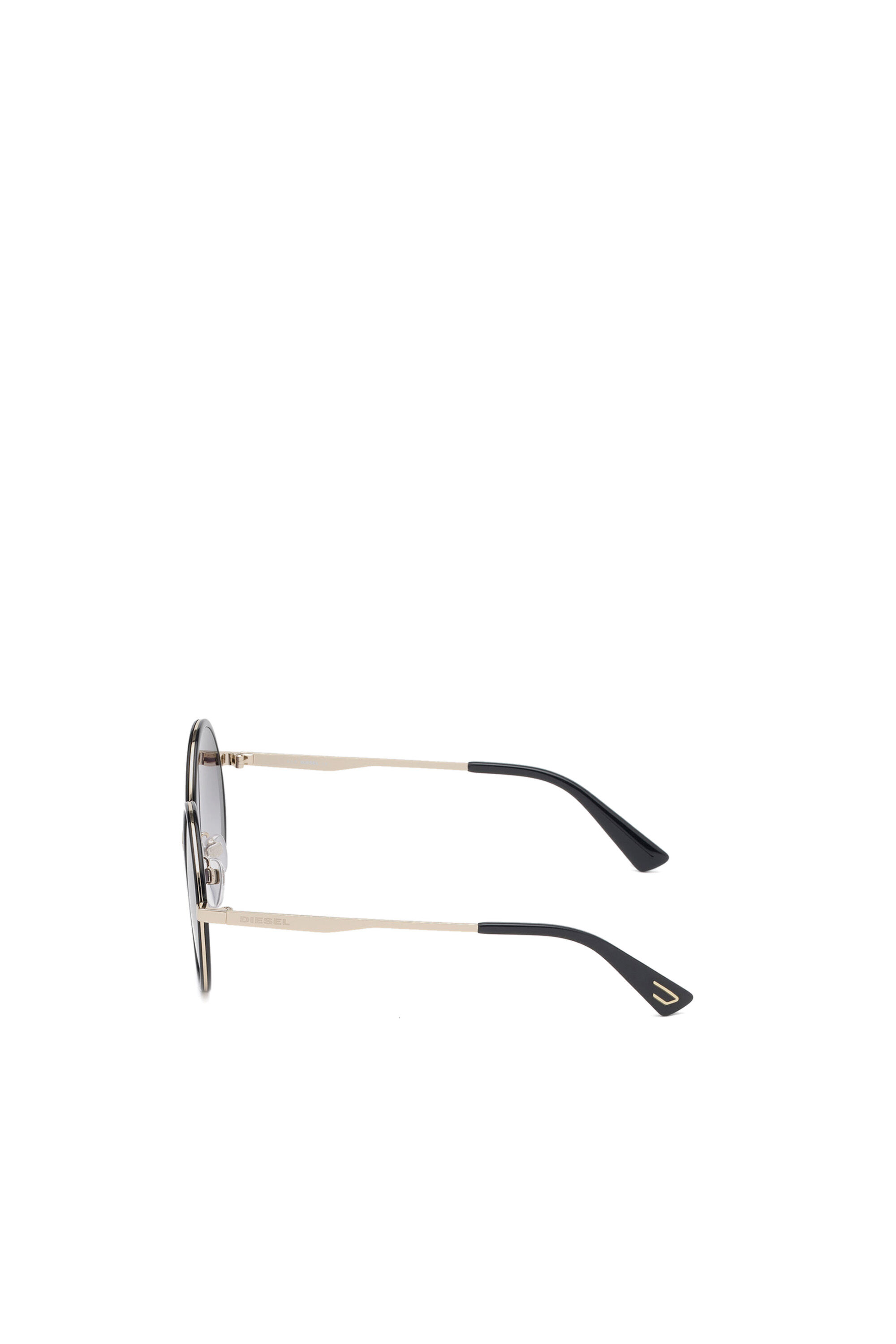 Diesel - DL0276, Gafas de sol redondeadas en acetato Mujer in Negro - 4