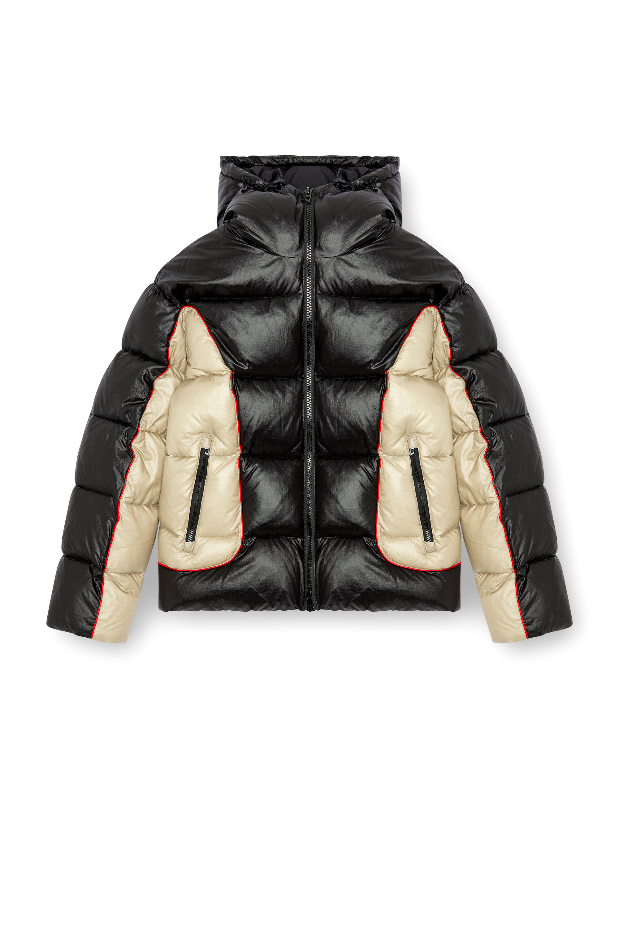 Diesel - W-OSTEND, Chaqueta puffer con capucha de ripstop brillante Hombre in Multicolor - 2