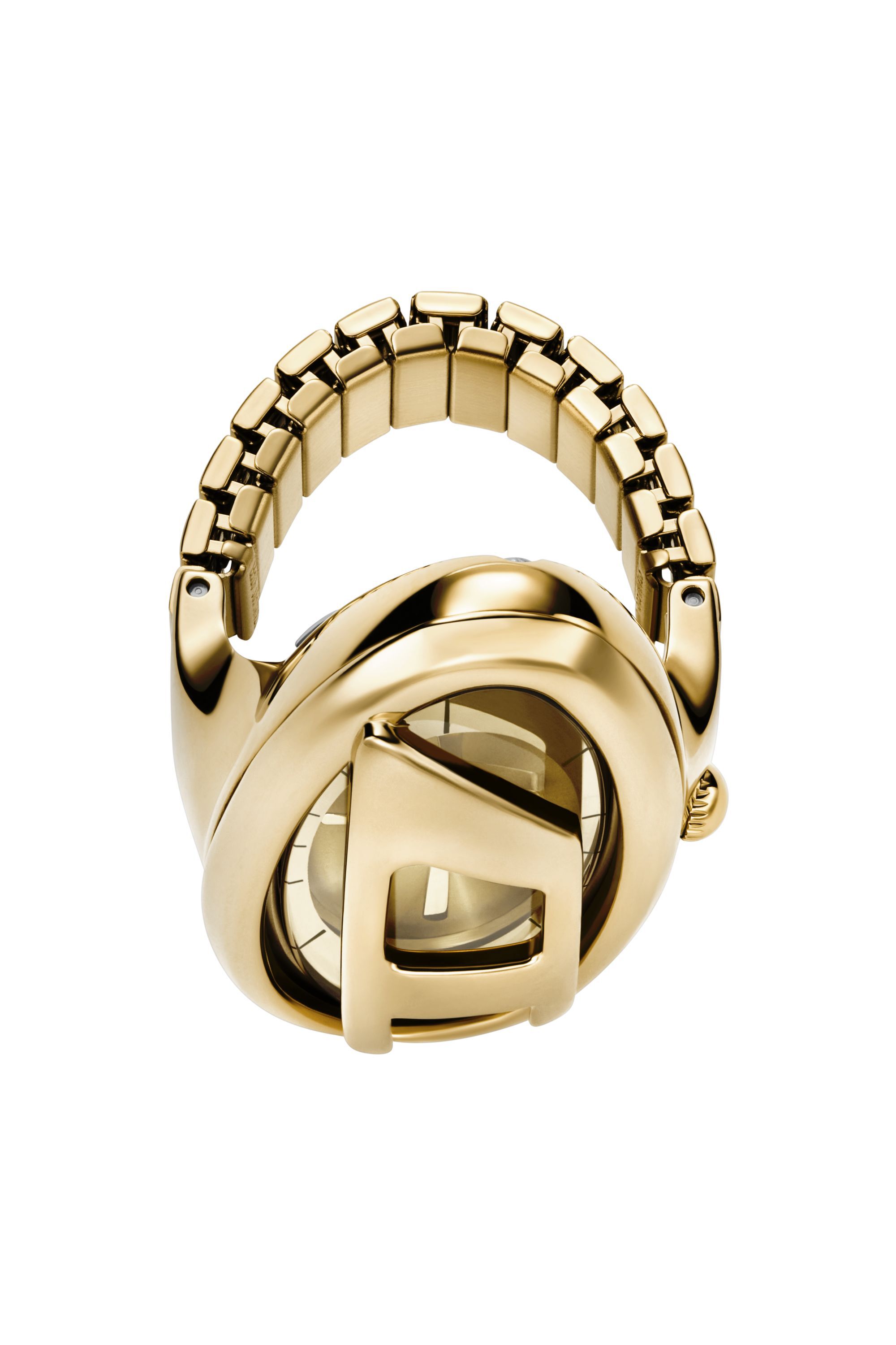 Diesel - DZ5626 WATCH, Anillo reloj D-Era de acero inoxidable en tono dorado Mujer in Dorado - 3