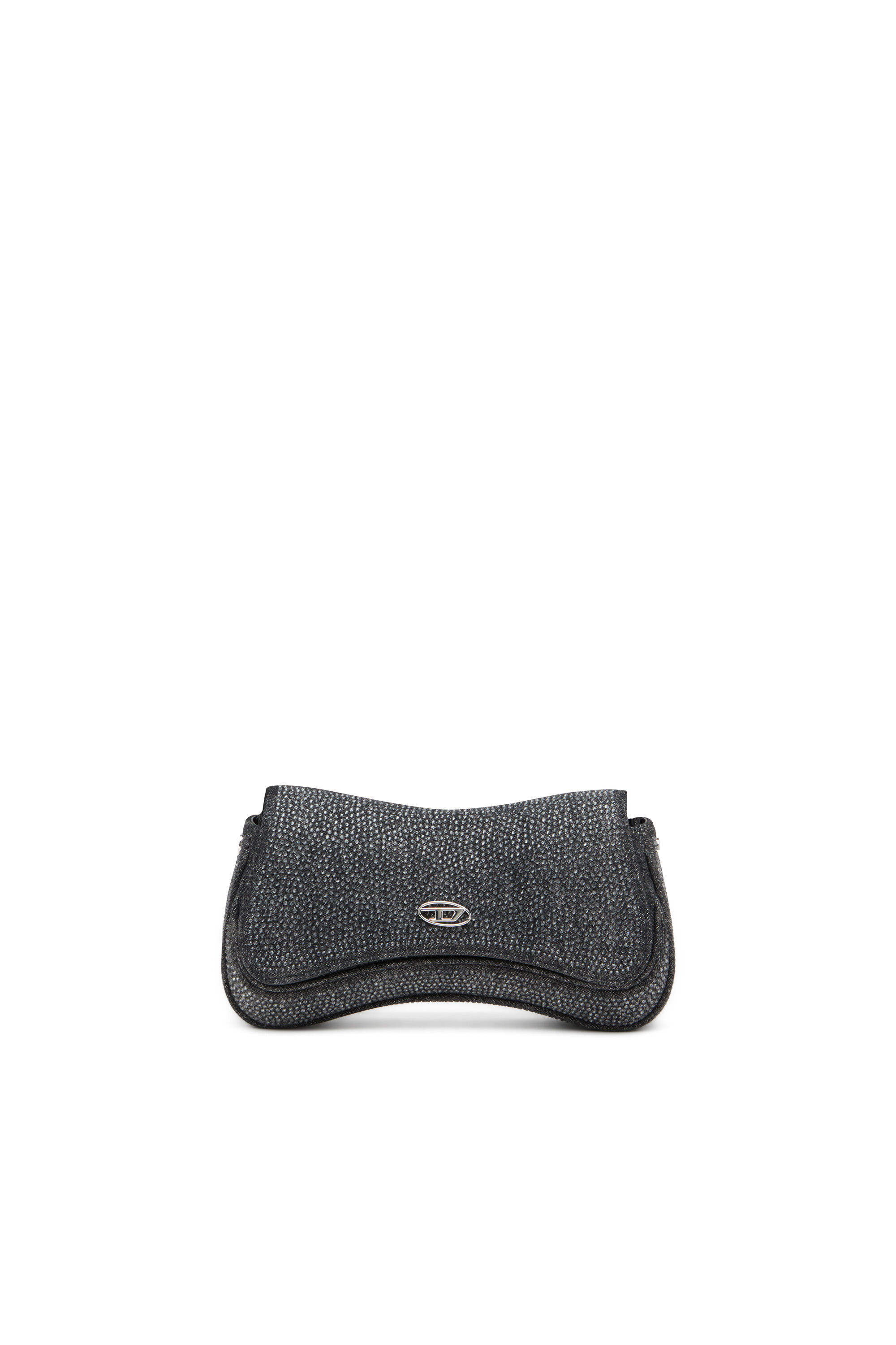 Diesel - PLAY CLUTCH, Play-Clutch en denim con cristales Mujer in Negro - 1