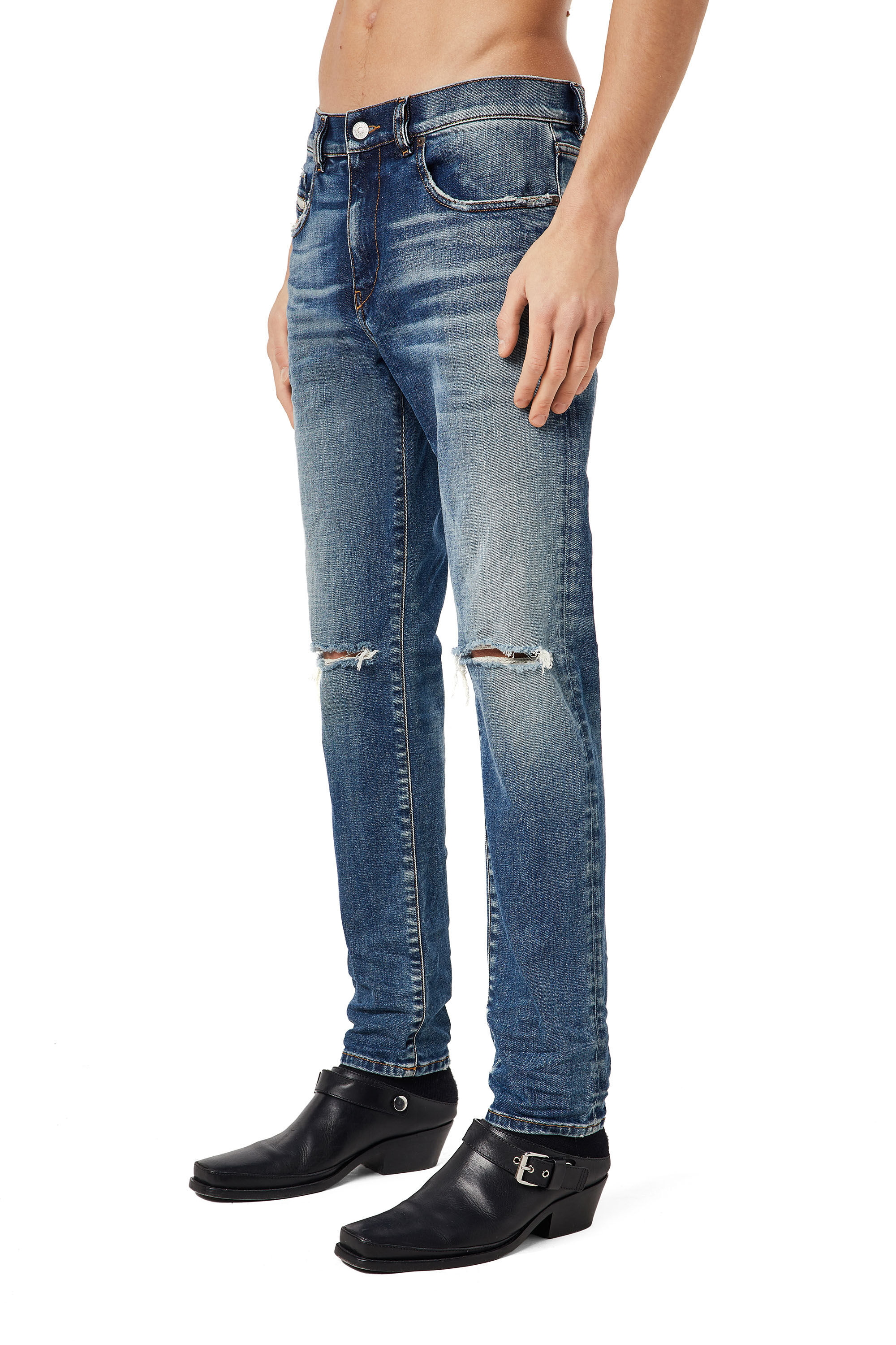 Diesel - 2019 D-STRUKT 09C87 Slim Jeans, Azul medio - Image 5