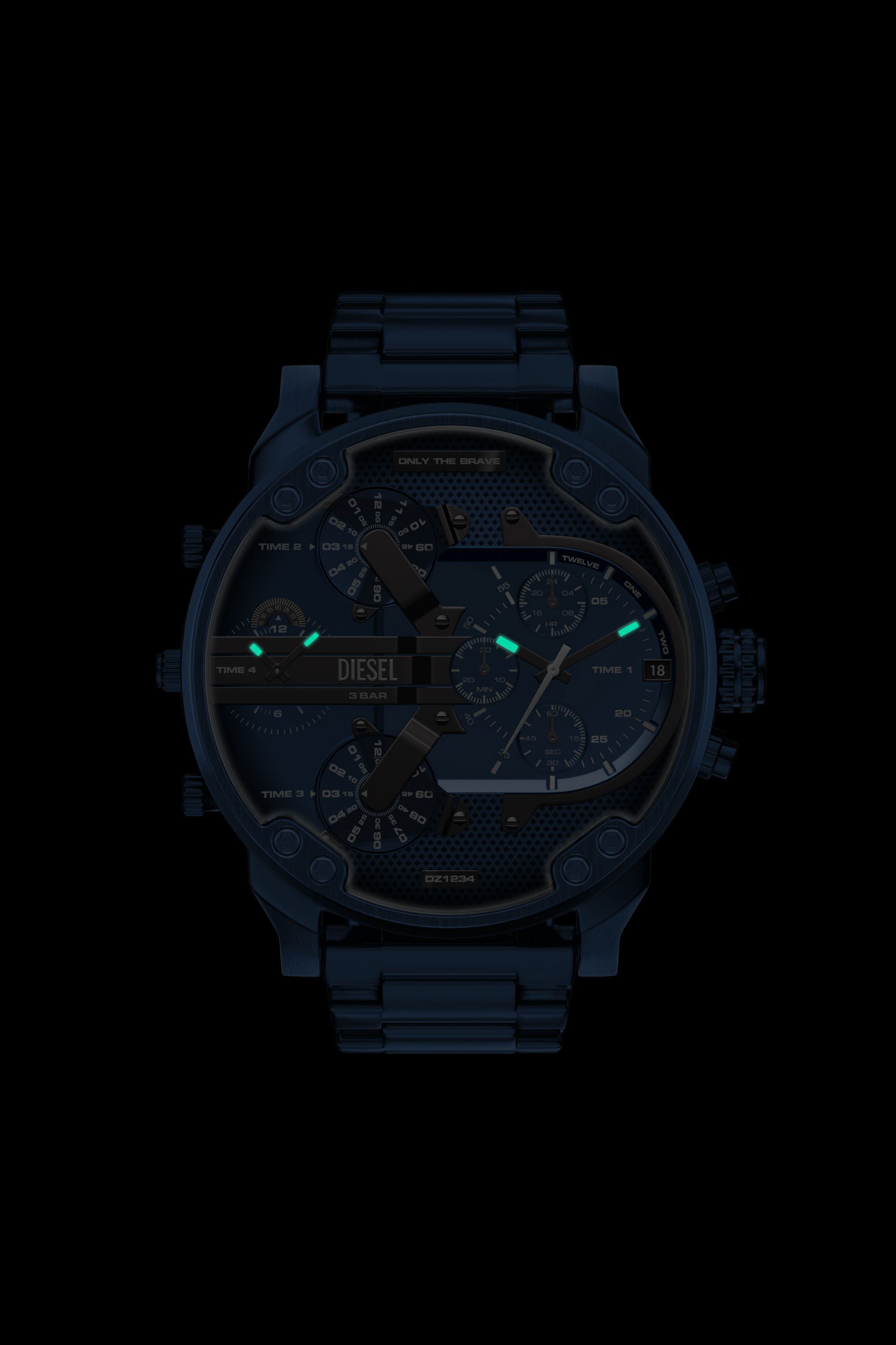 Diesel - DZ7496 WATCH, Reloj Mr. Daddy 2.0 Acero Inoxidable Azul Hombre in Azul marino - 6