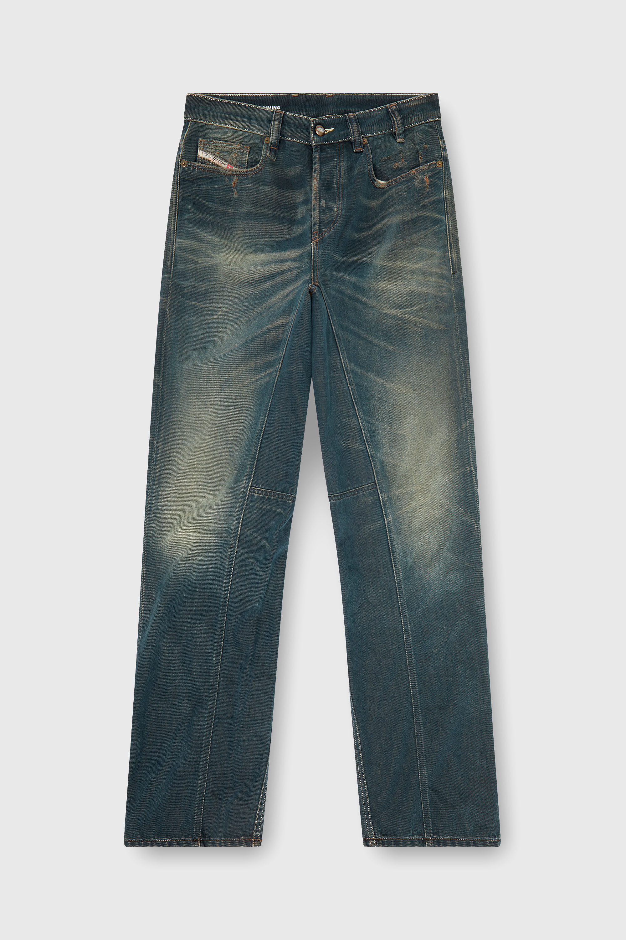 Diesel - Relaxed Jeans 2001 D-Macro 09P85 Hombre, Azul Oscuro - 6