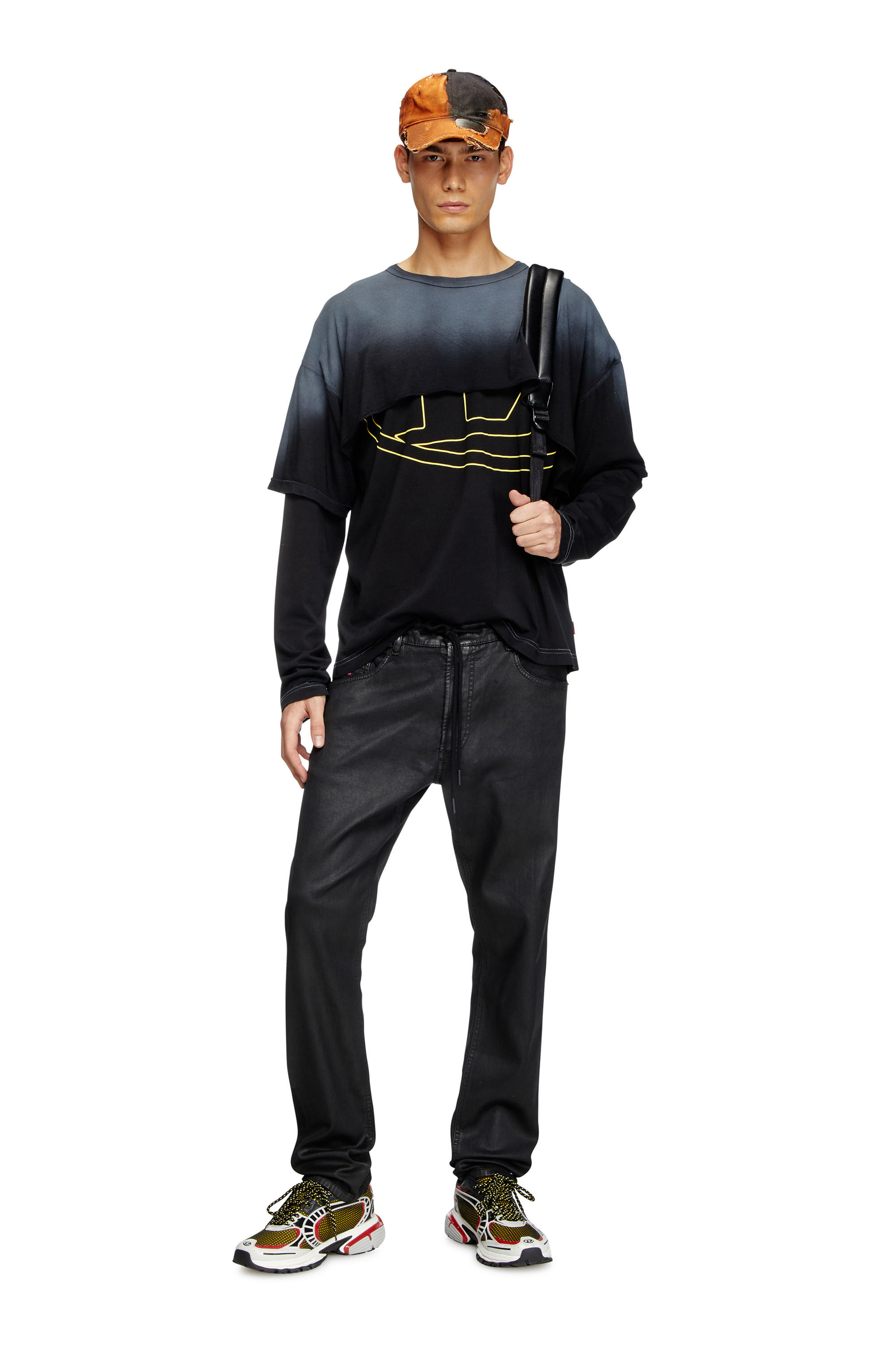 Diesel - Regular 2030 D-Krooley Joggjeans® 068PX Hombre, Negro/Gris oscuro - 1
