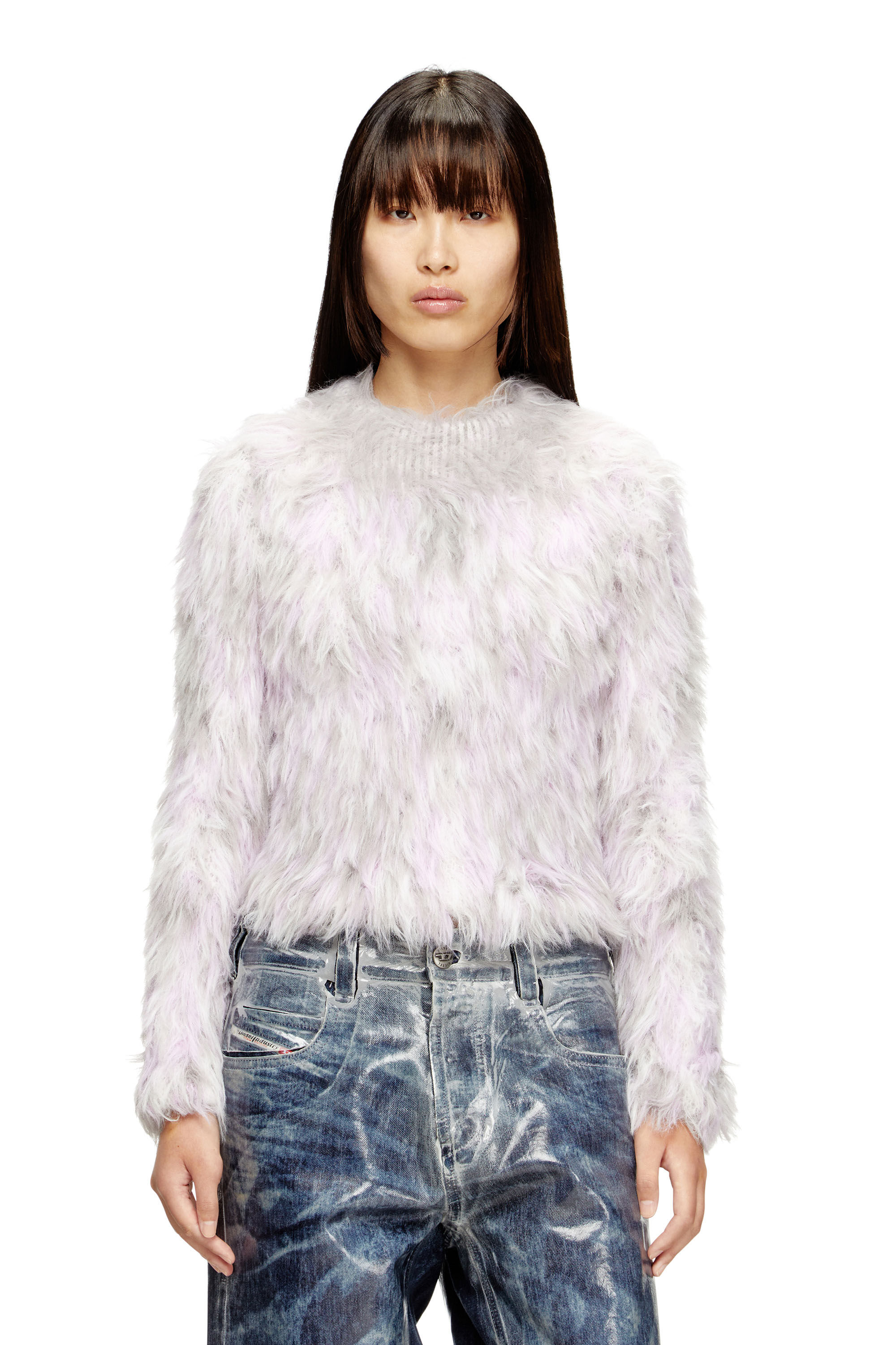 Diesel - M-ANNIKA, Jersey de punto jacquard peludo Mujer in Multicolor - 3
