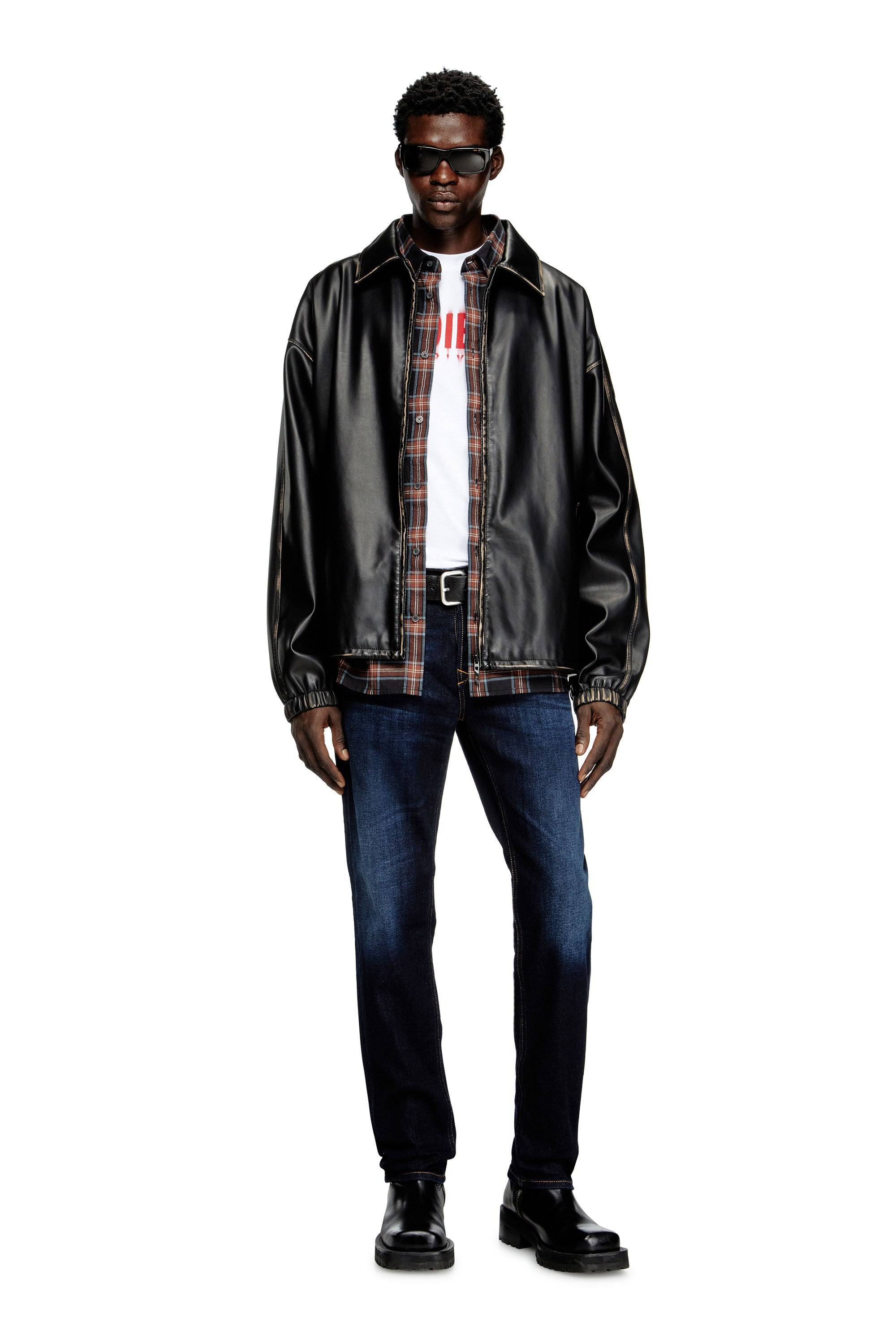 Diesel - T-ADJUST-Q7, Camiseta con logotipo Diesel borroso Hombre in Blanco - 1