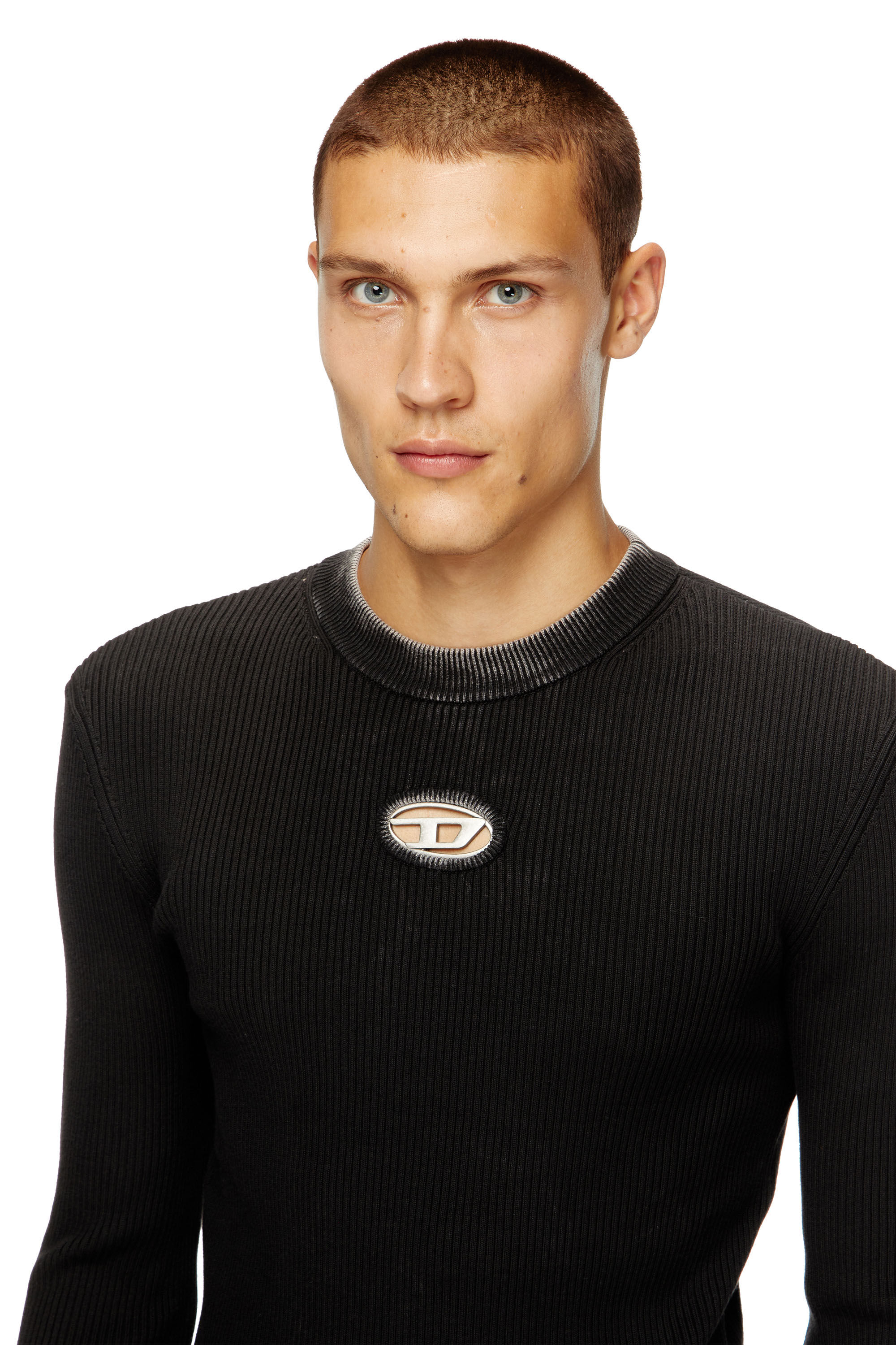 Diesel - K-DARIN-A, Jersey recortado con Oval D Hombre in Negro - 5