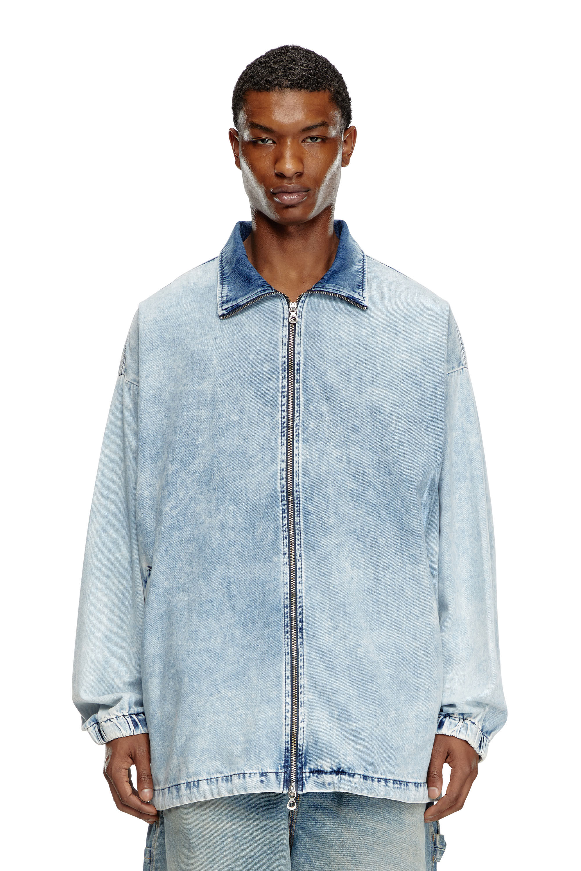 Diesel - D-KRAP-S1, Chaqueta de denim con Oval D Hombre in Azul marino - 4