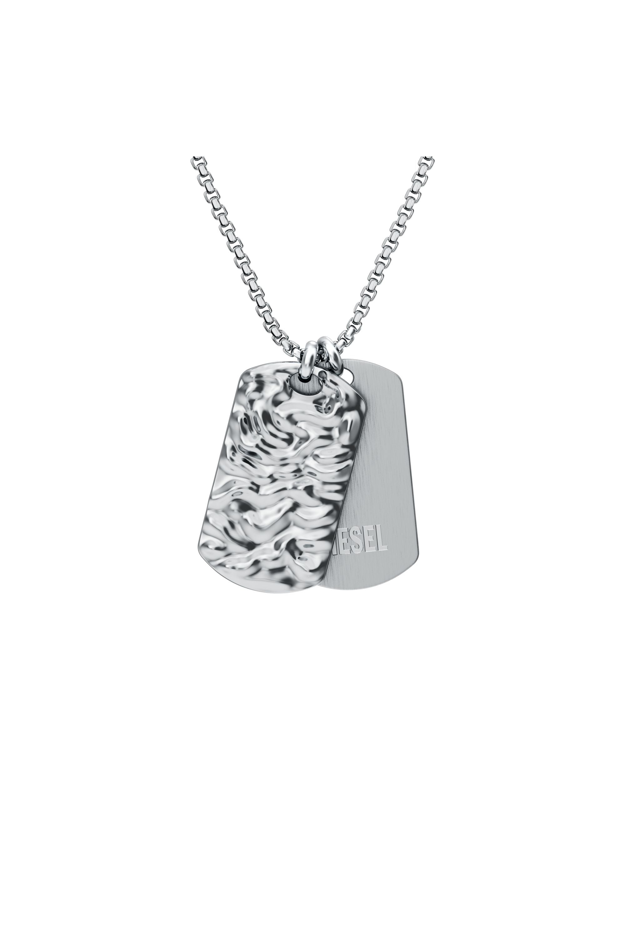Diesel - DX1735040, Collar con placa (dog tag) de acero inoxidable Unisex in Plateado - 2