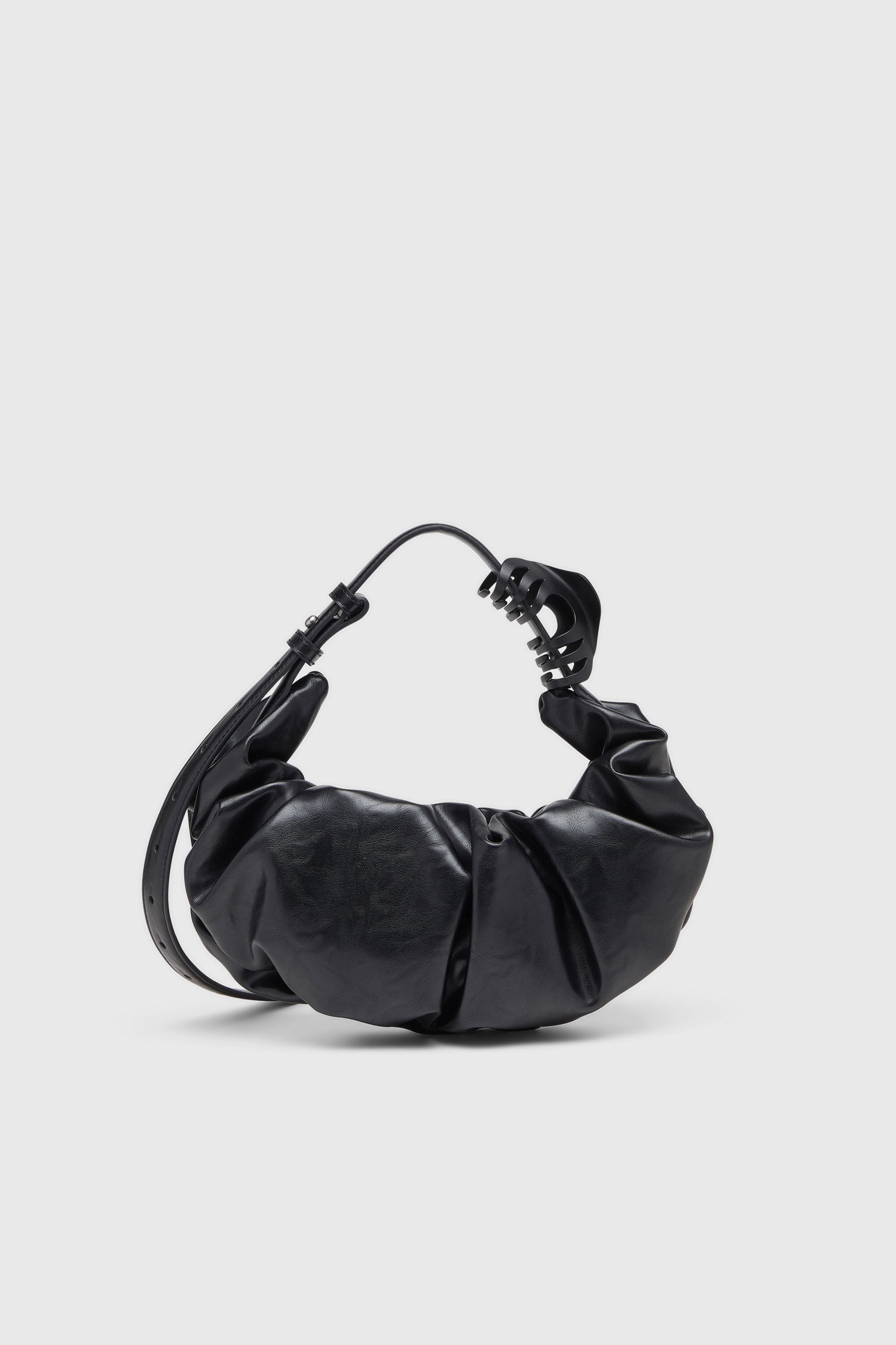 Diesel - GRAB-D HOBO S, Woman's Grab-D-Small scruched hobo bag in Black - 3