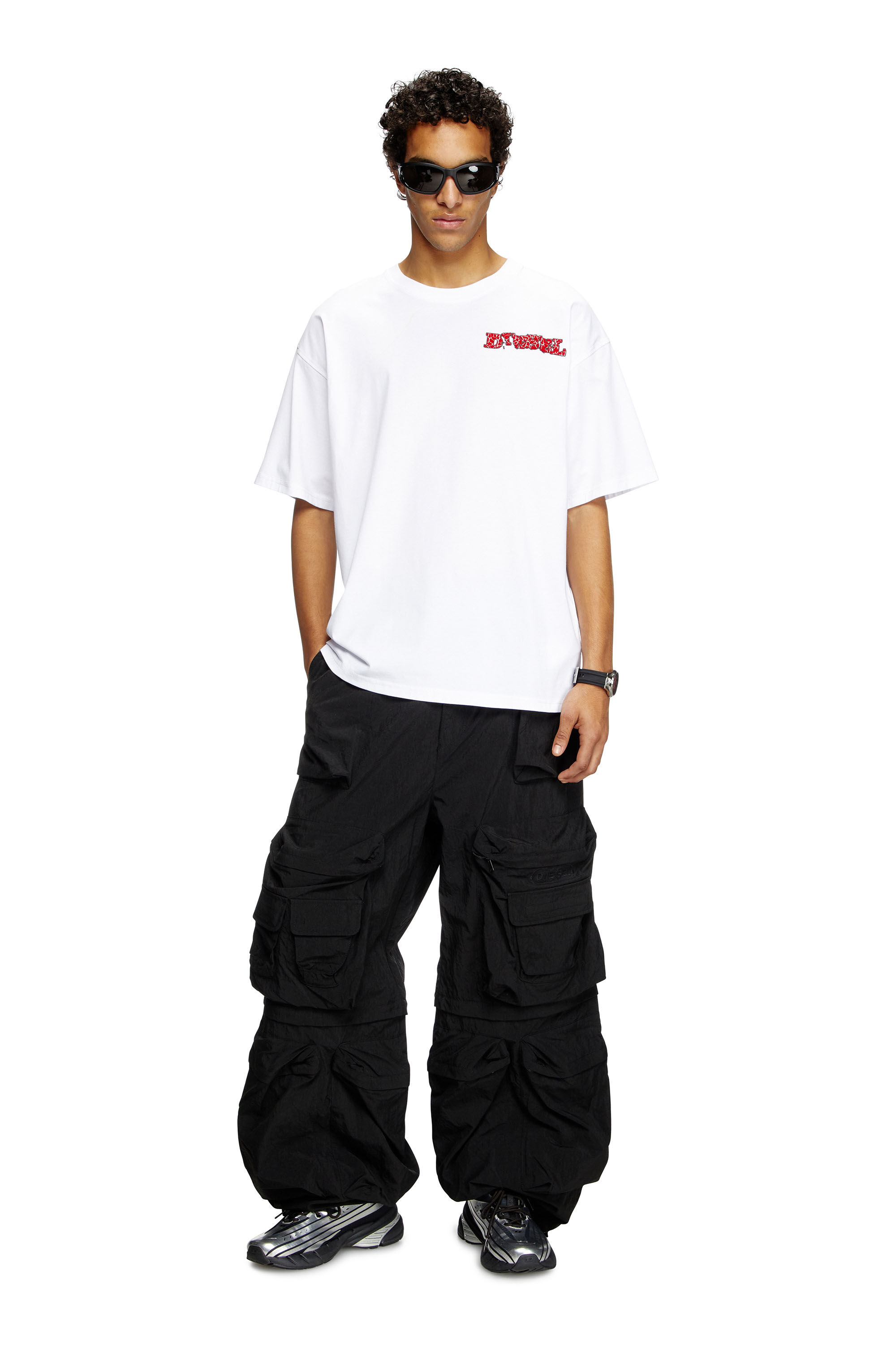 Diesel - T-BOXT-R20, Camiseta con logotipo en relieve Hombre in Blanco - 1