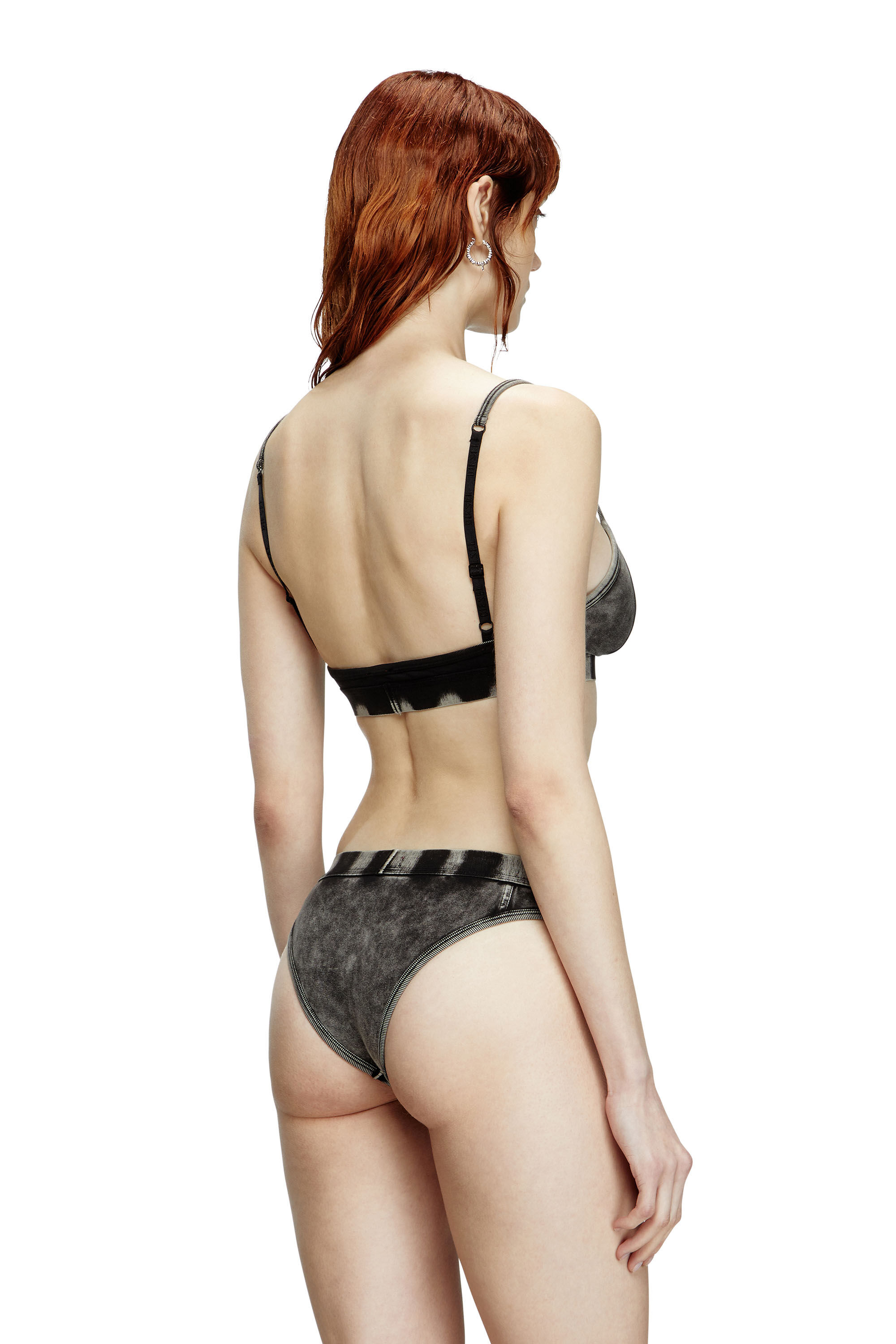 Diesel - CLODIA-DNM, Slip de tejido con efecto denim Mujer in Negro - 4