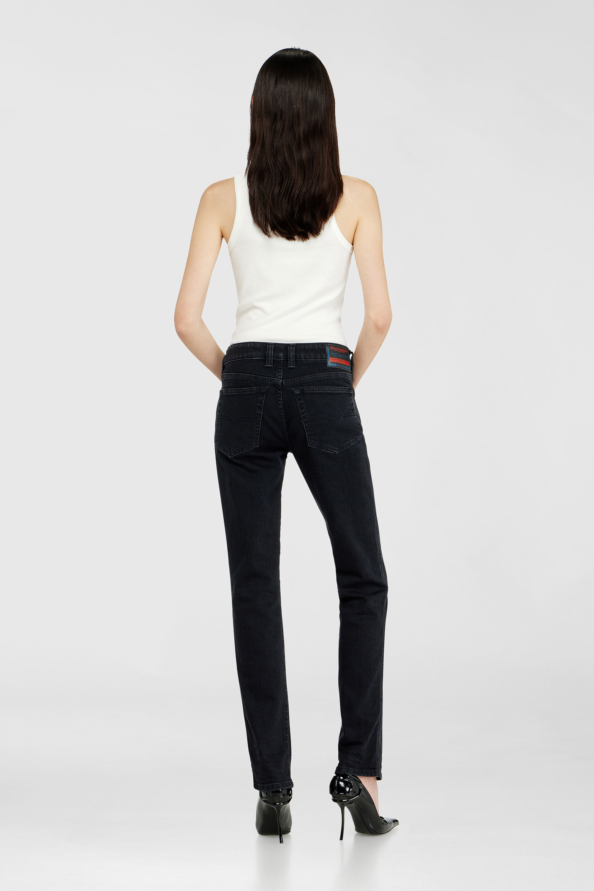 Diesel - Slim Jeans 1992 D-Jiann 09N89 Mujer, Negro/Gris oscuro - 3