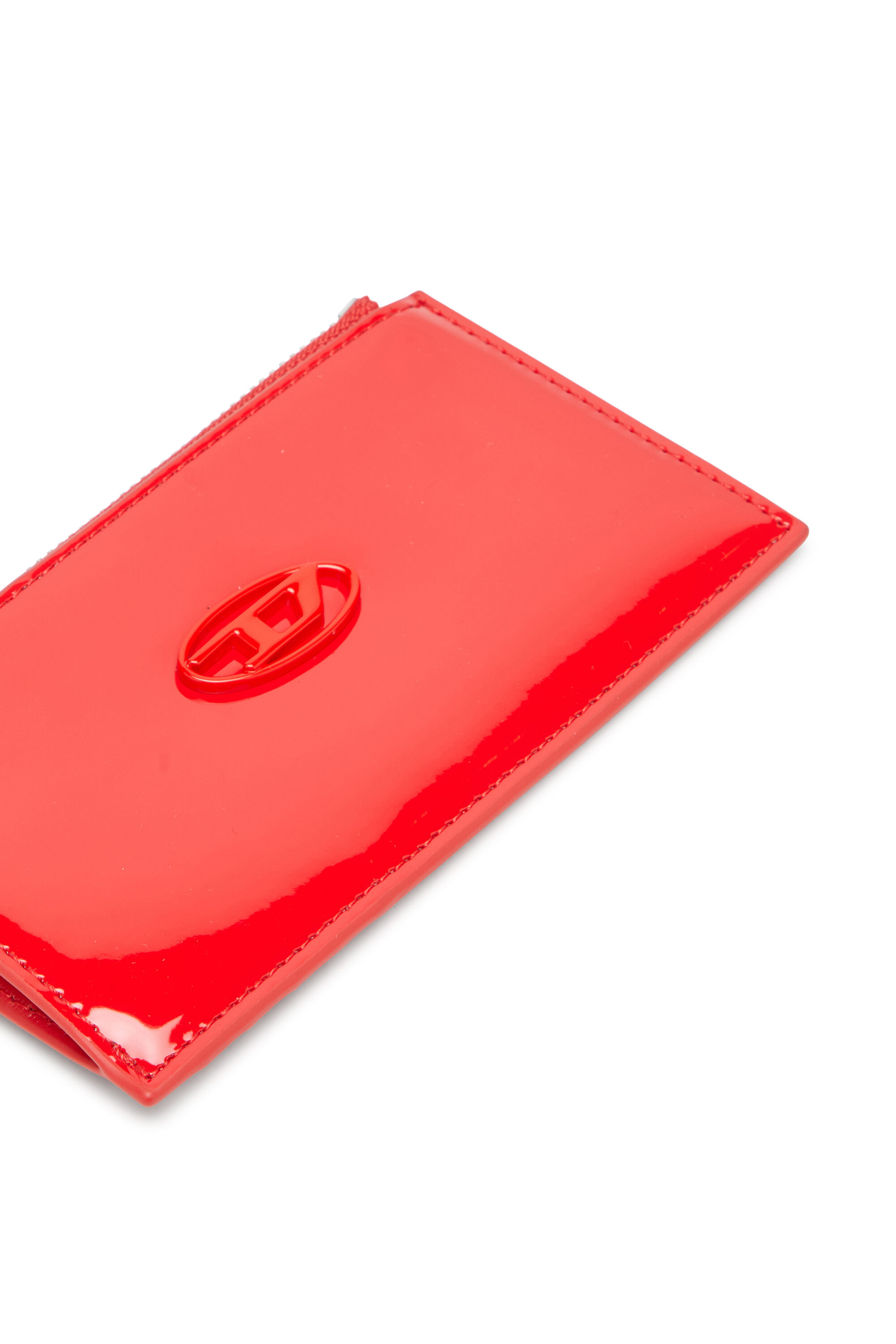 Diesel - PLAY CARD HOLDER III, Tarjetero con acabado brillante Mujer in Rojo - 4
