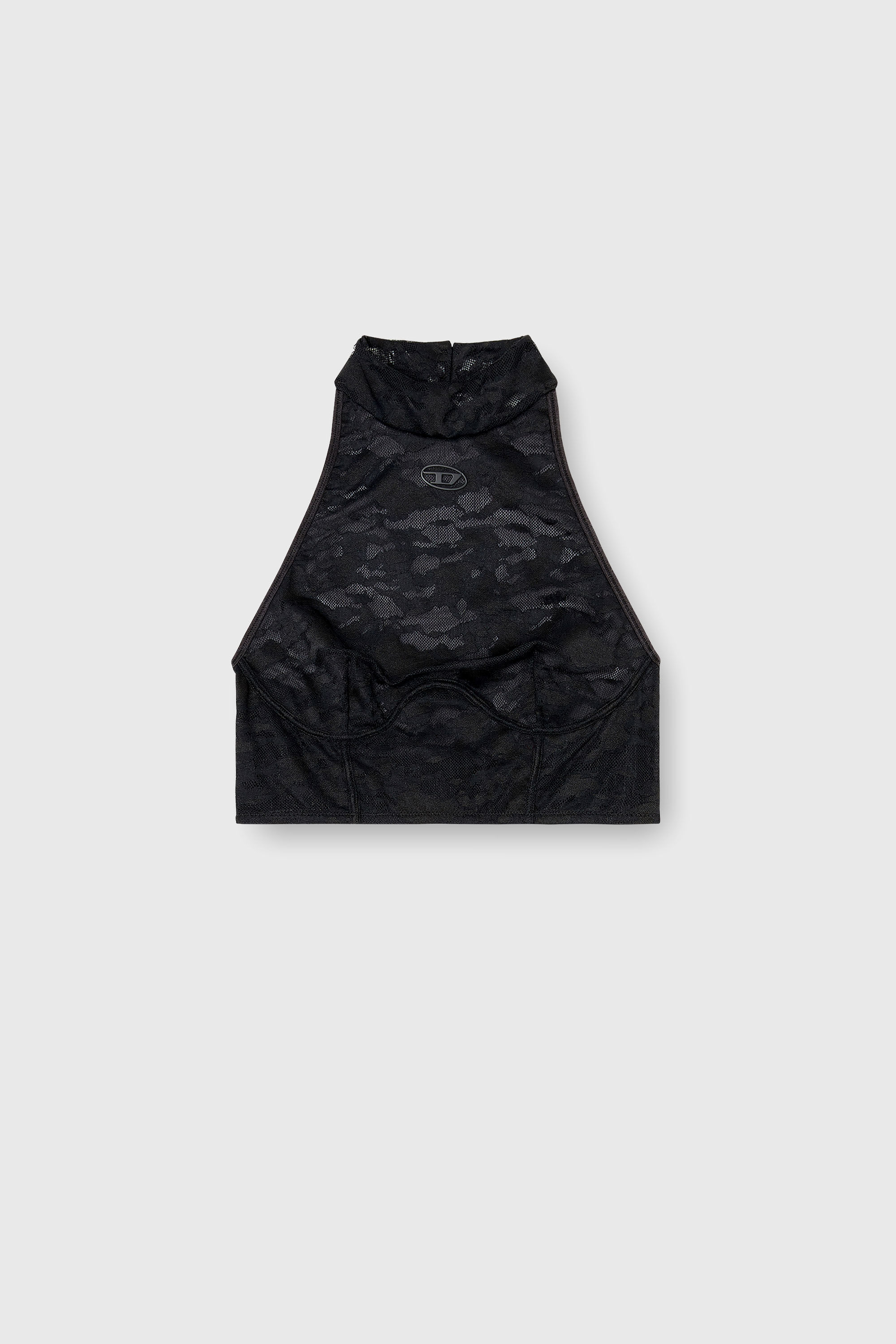Diesel - MARCIA-UTLT, Bralette de encaje con cuello halter Mujer in Negro - 2