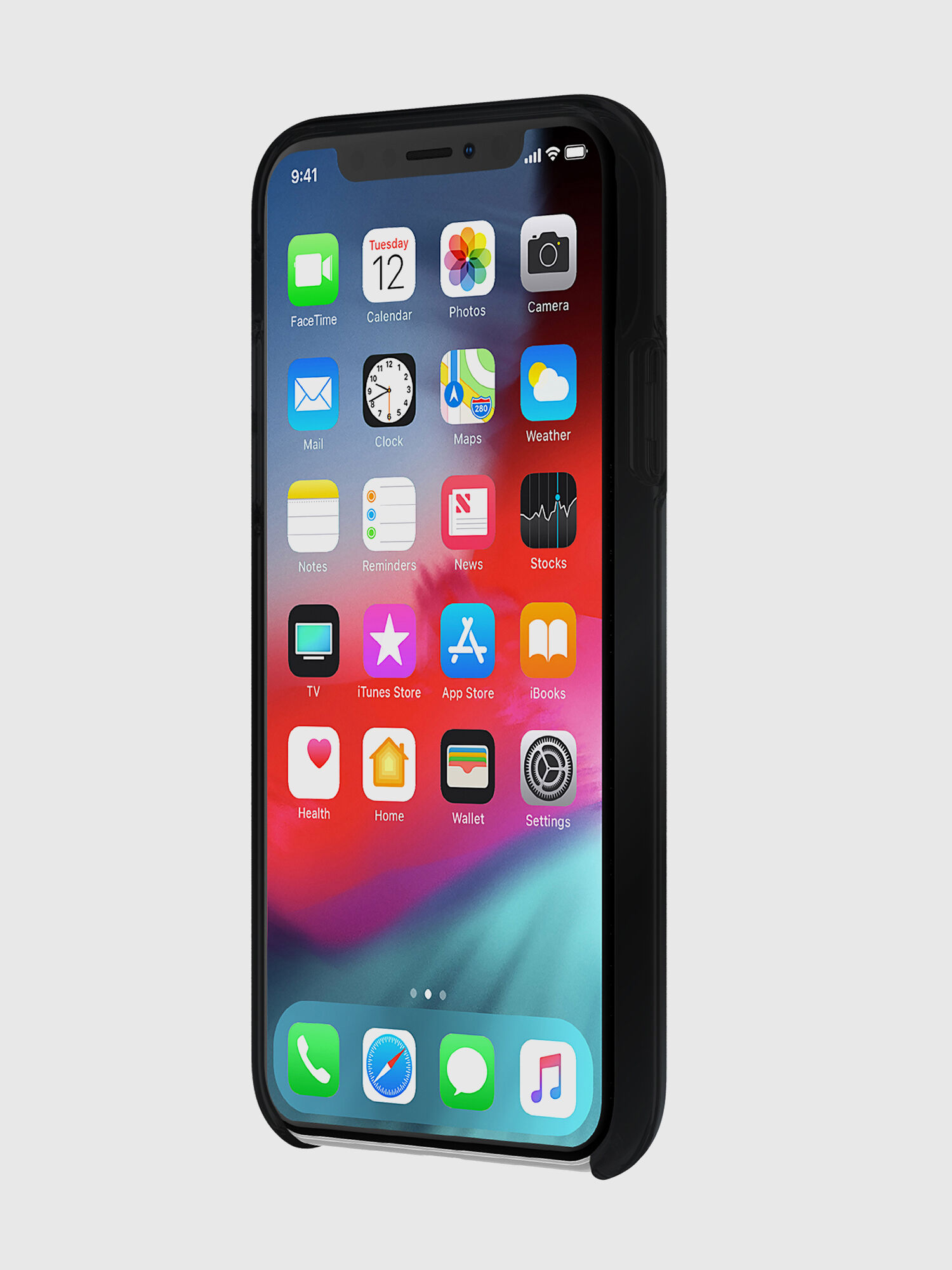 Diesel - DIESEL PRINTED CO-MOLD CASE FOR IPHONE XS MAX, Funda con logotipo en relieve, iPhone XS Max Unisex in Negro - 3