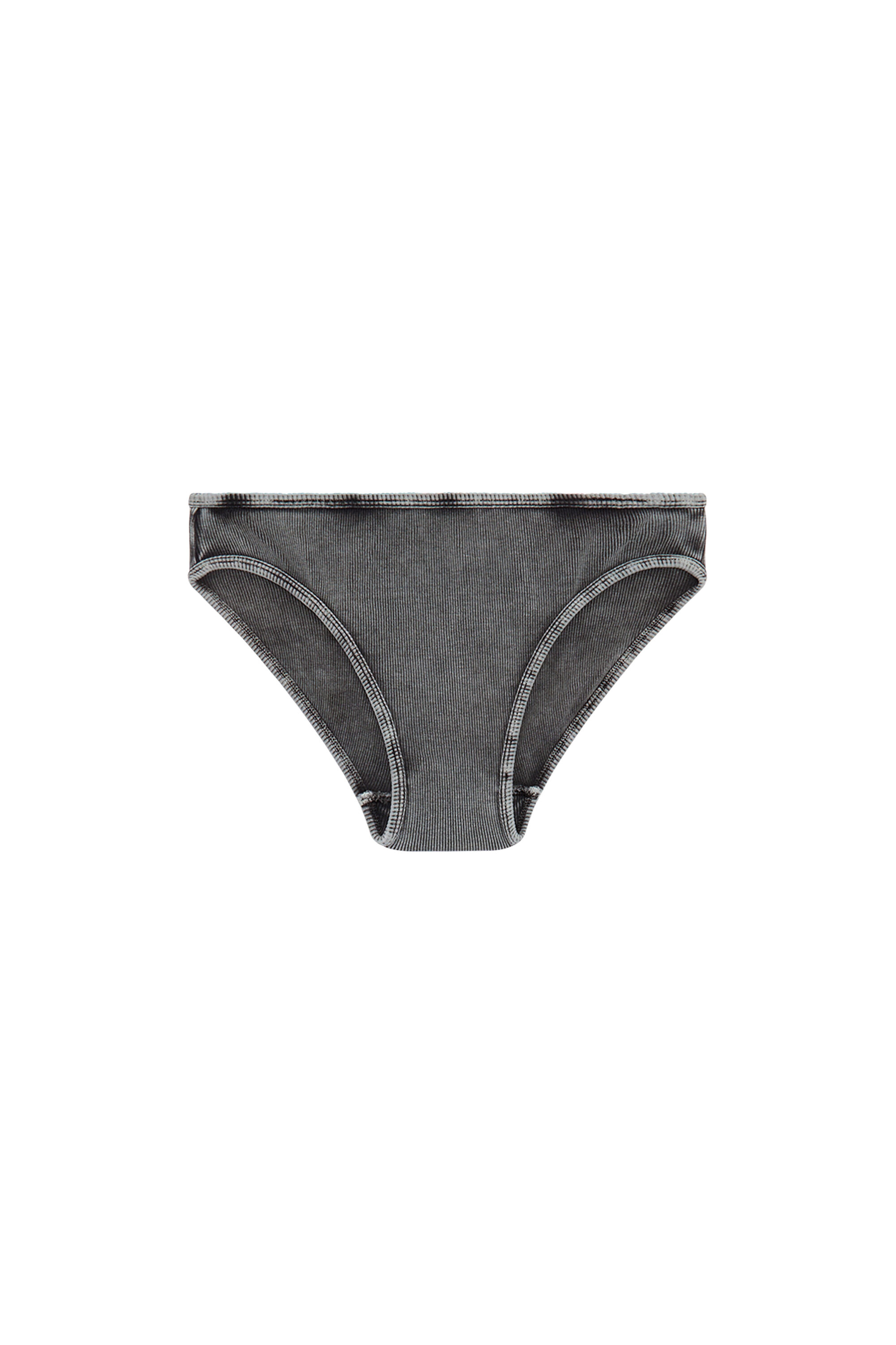 Diesel - UFPN-D-OVAL-HIGH-WAISTED-BRIEF, Mujer Braguitas en canalé con placa Oval D in Negro - Image 2