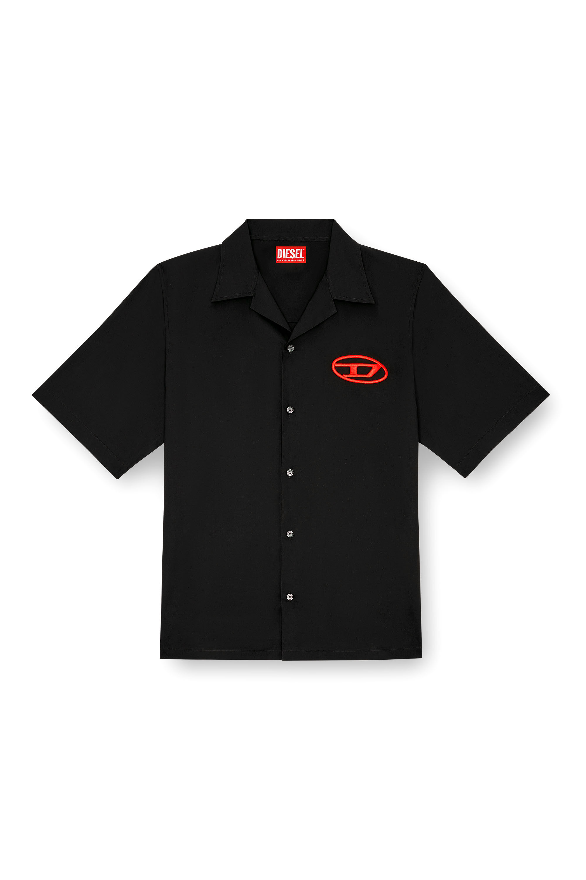 Diesel - S-MAC-C, Hombre Camisa de bolos con logotipo bordado in Negro - Image 2