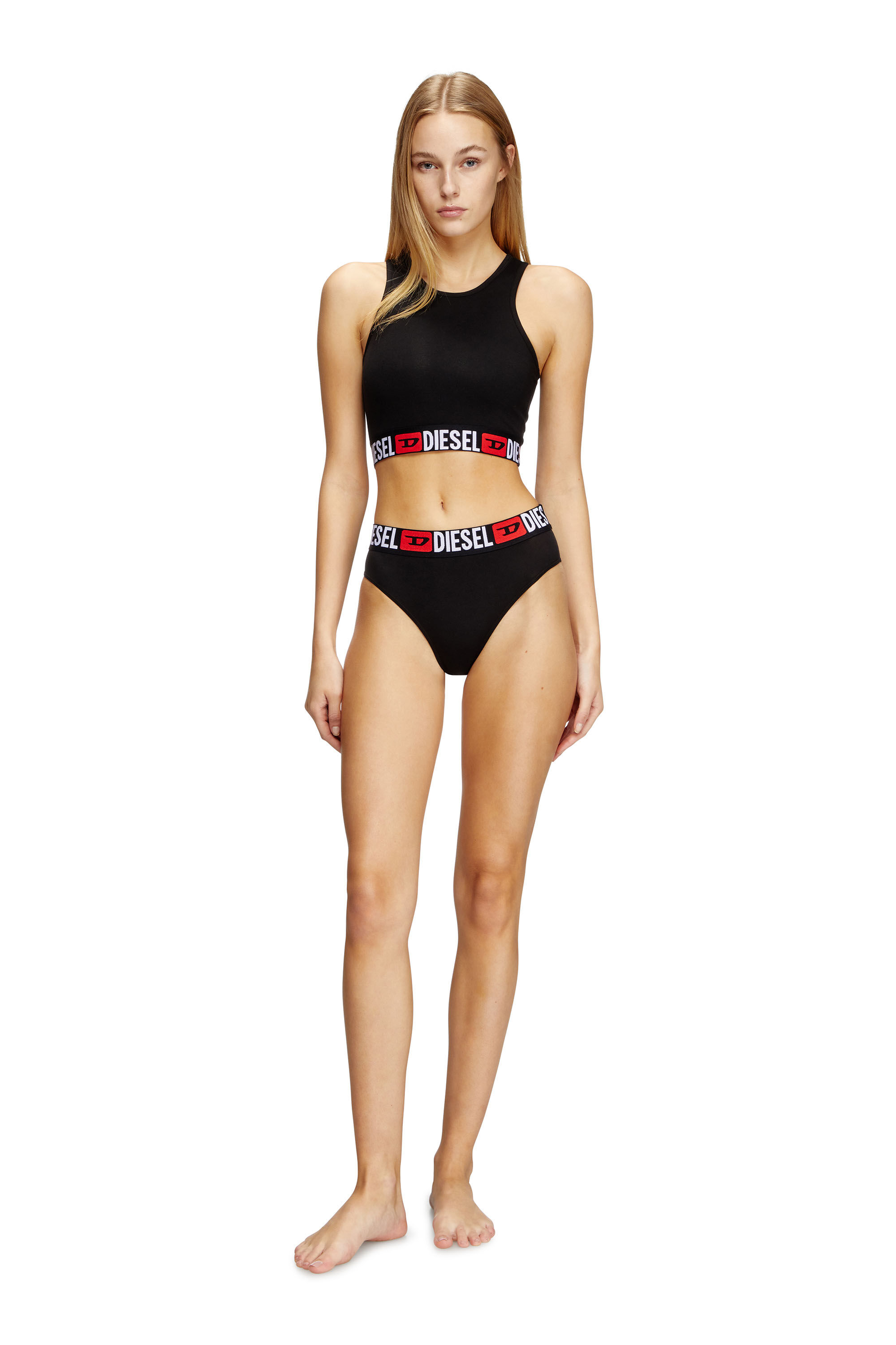 Diesel - SAM-D-CORE-3PACK, Paquete de tres bragas con cintura con logotipo grande Mujer in Negro - 1