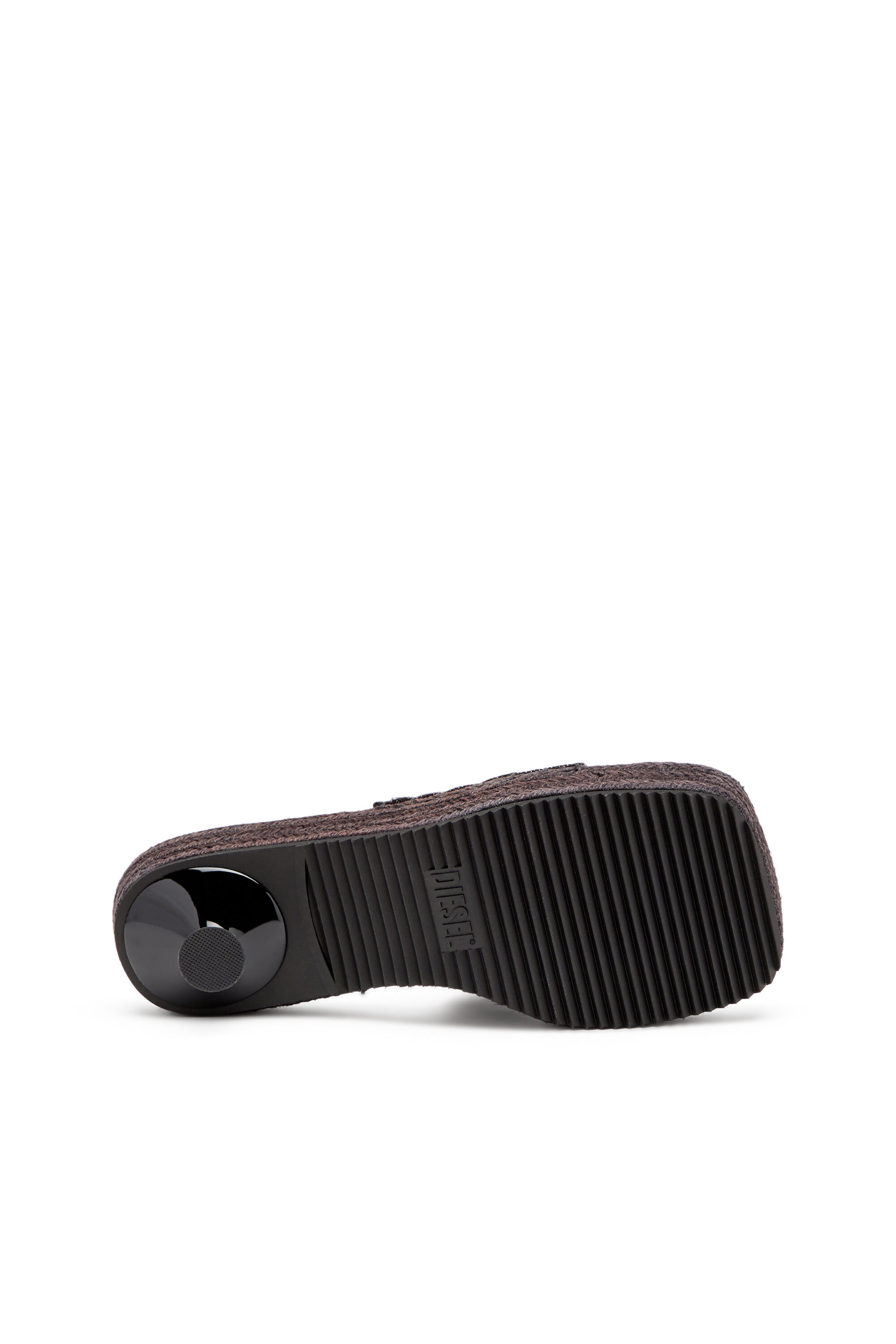 Diesel - D-IBIZA 40 PCK, D-Ibiza-Mocasines de esparto con plataforma y tacón en denim Mujer in Negro - 5