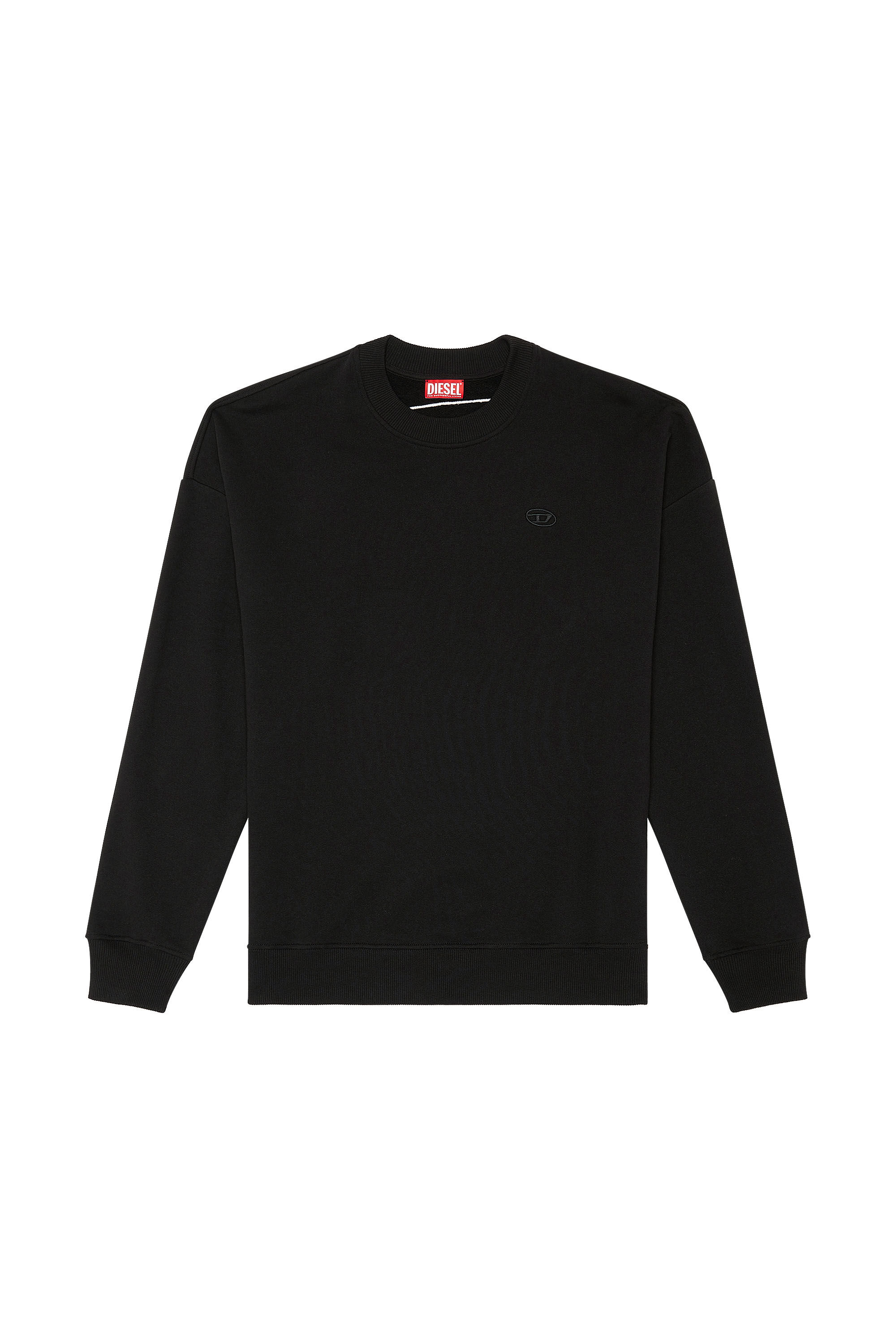 Diesel - S-ROB-MEGOVAL-D, Sudadera con logotipo bordado Hombre in Negro - 2