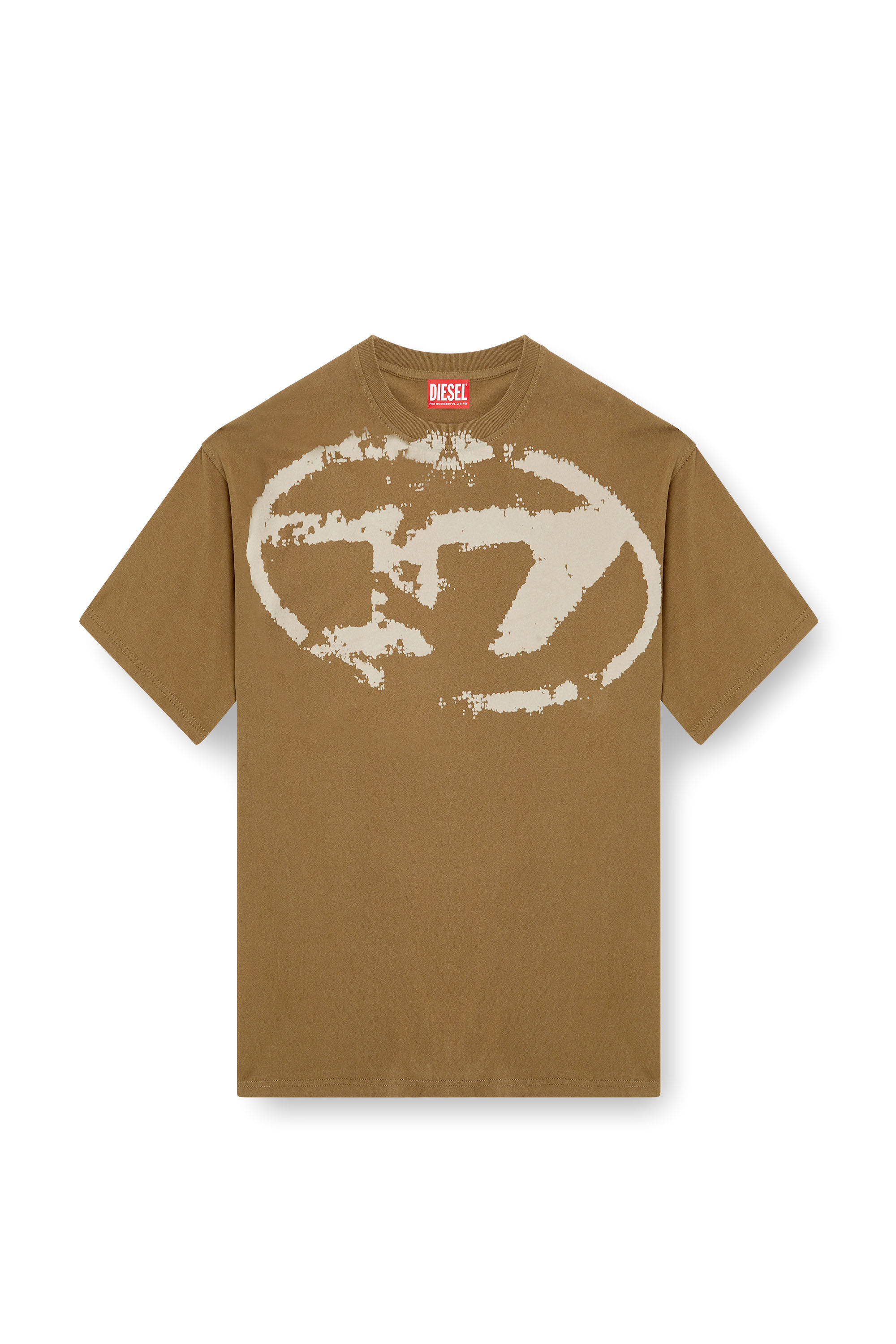 Diesel - T-BOXT-N14, Camiseta con logotipo desgastado en relieve Hombre in Marrón - 2