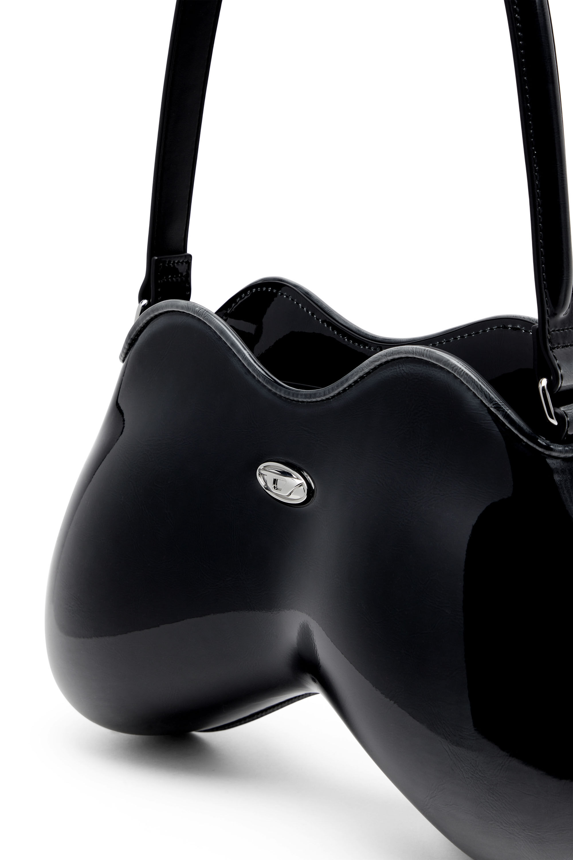 Diesel - DOUBLE-D SHOULDER, Double-D-Bolso rígido en PU bicolor Mujer in Negro - 2