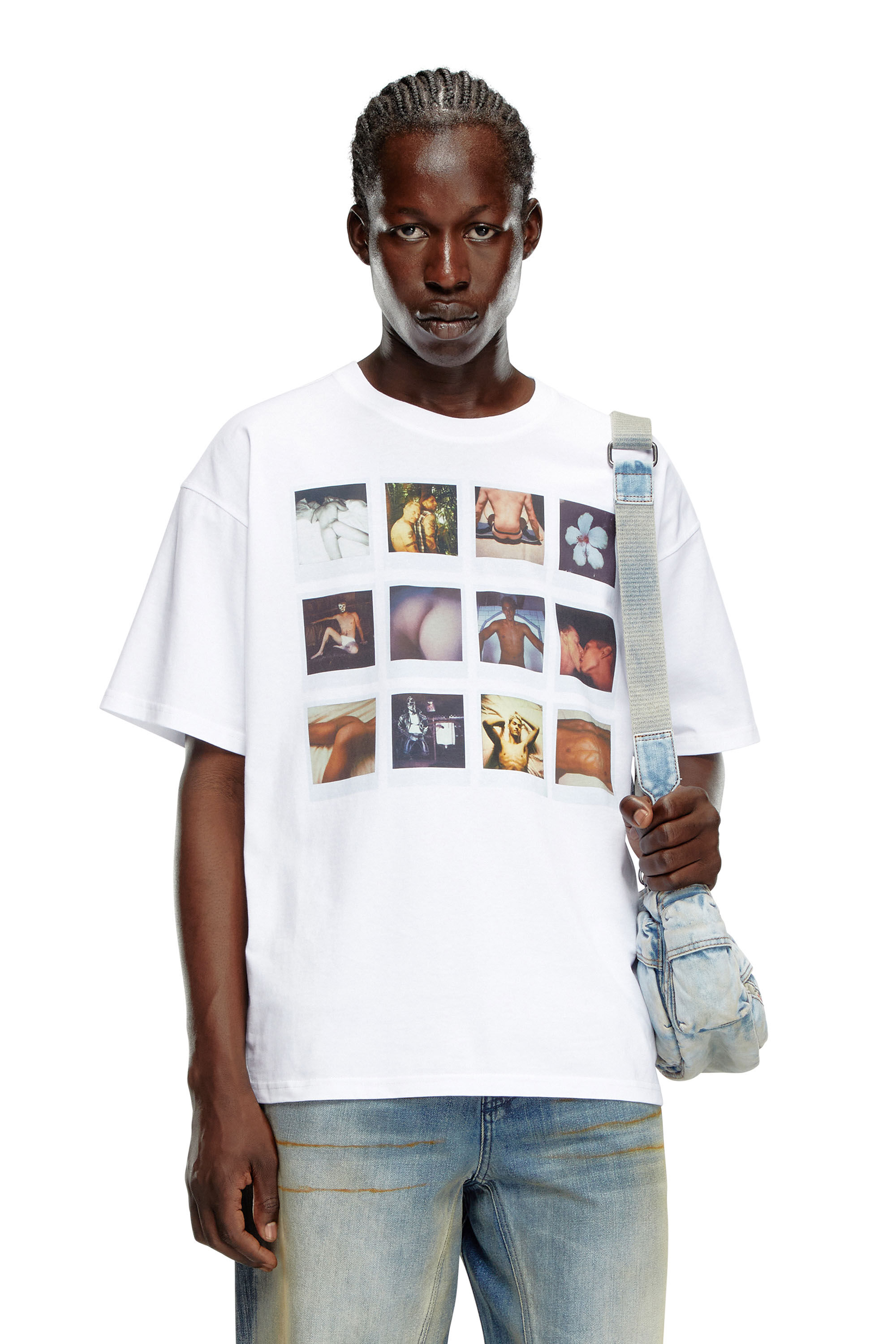 Diesel - PR-T-BOXT-SS, Camiseta con parches polaroid Unisex in Blanco - 3
