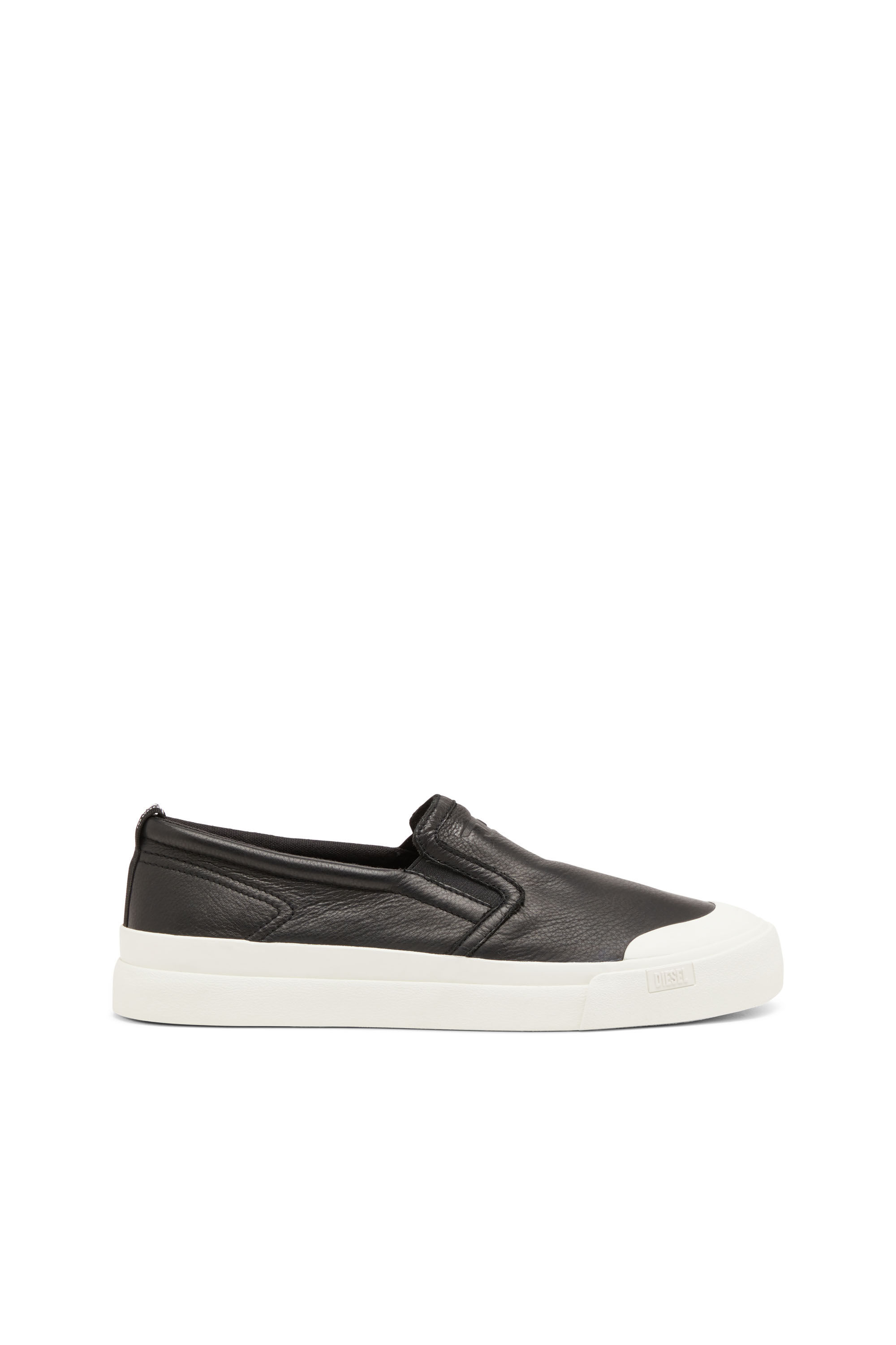 S Athos Deportivas sin cordones de cuero liso Hombre Negro Diesel