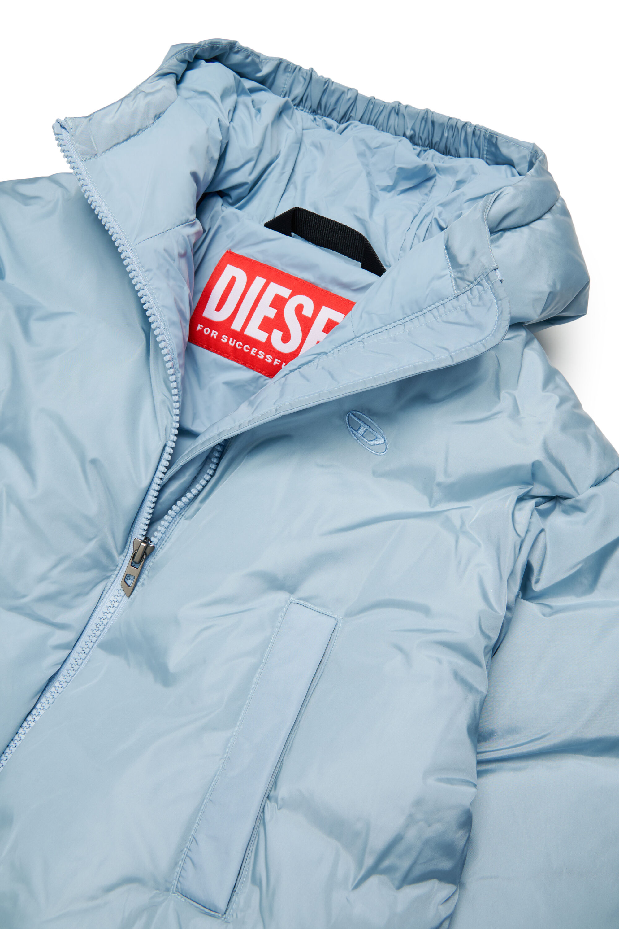 Diesel - JELKYM, Chaqueta acolchada con capucha Mujer in Azul marino - 3