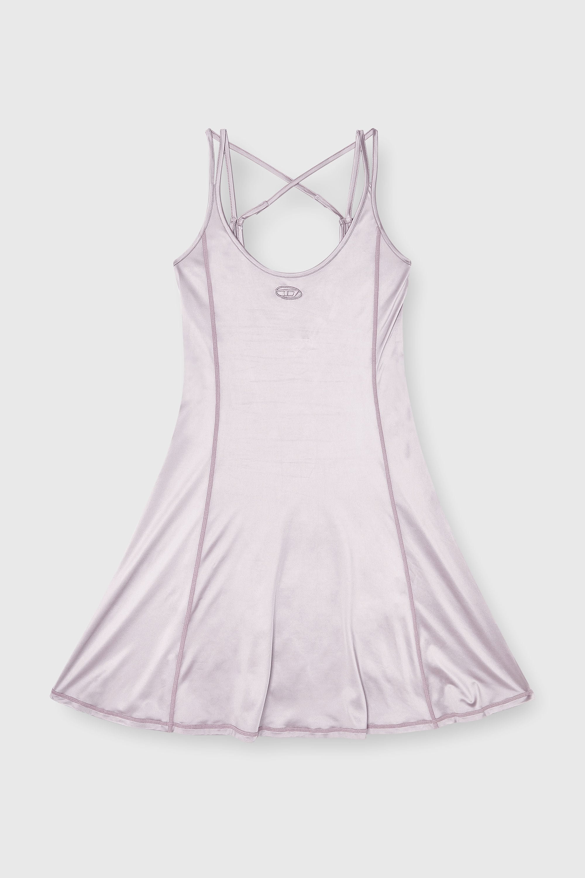 Diesel - D-IMMY, Vestido mini fluido con tirantes dobles Mujer in Morado - 2