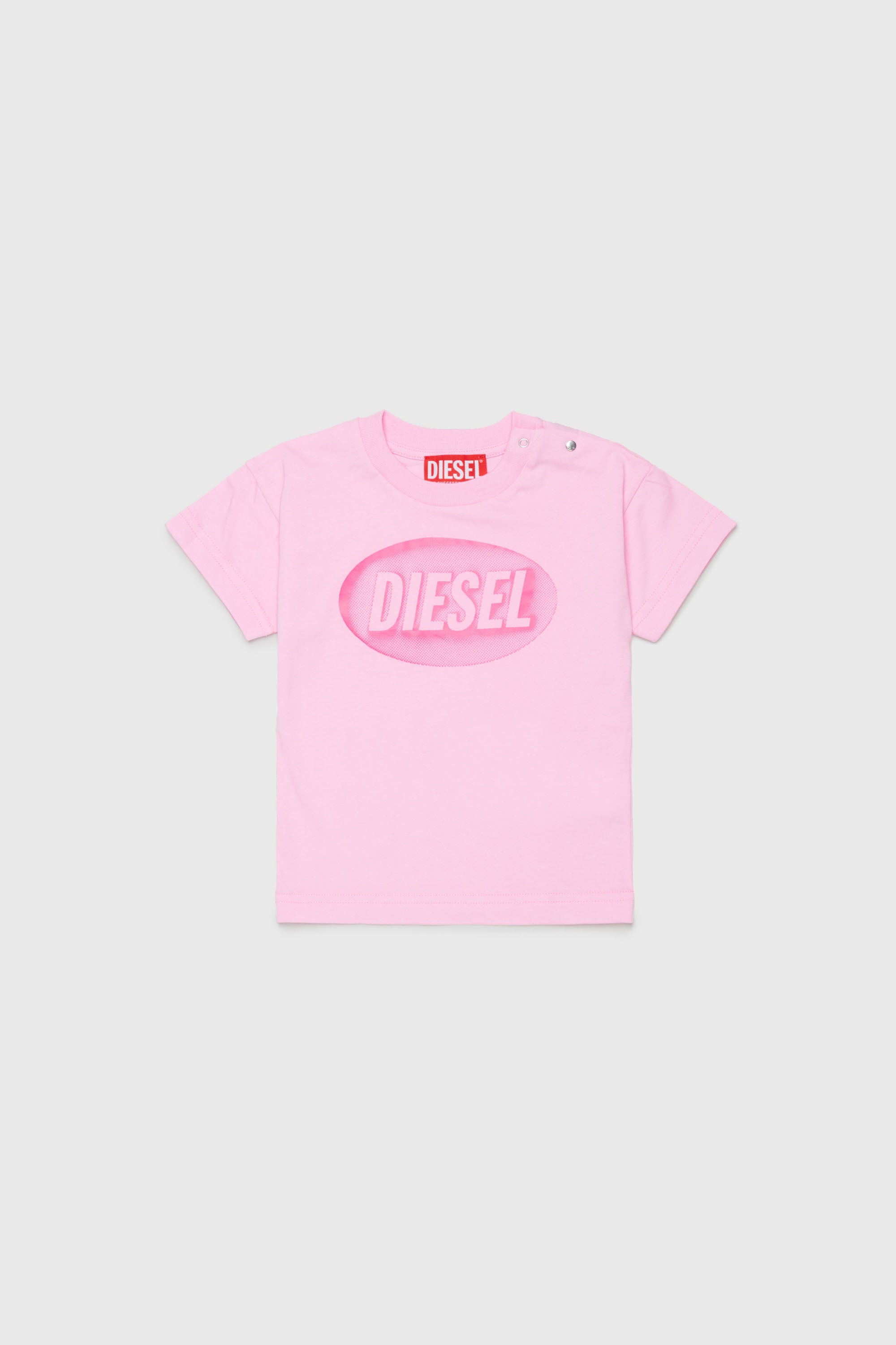 Diesel - TDSELB, Camiseta de algod&oacute;n con estampado de logo Unisex in Rosa - 1